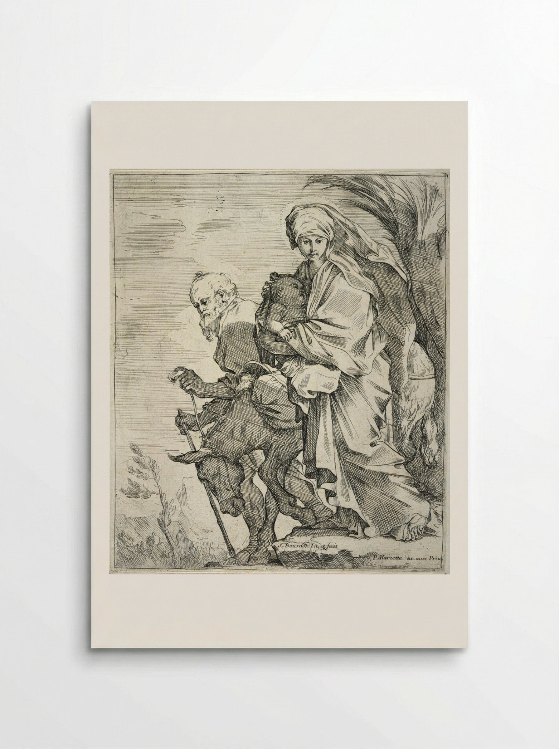 The Flight into Egypt - Sébastien Bourdon - Poster