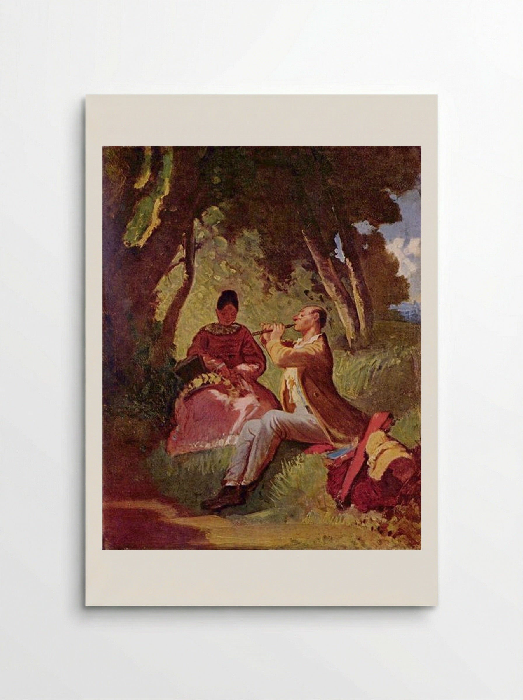 The Flute Recital - Carl Spitzweg - Poster