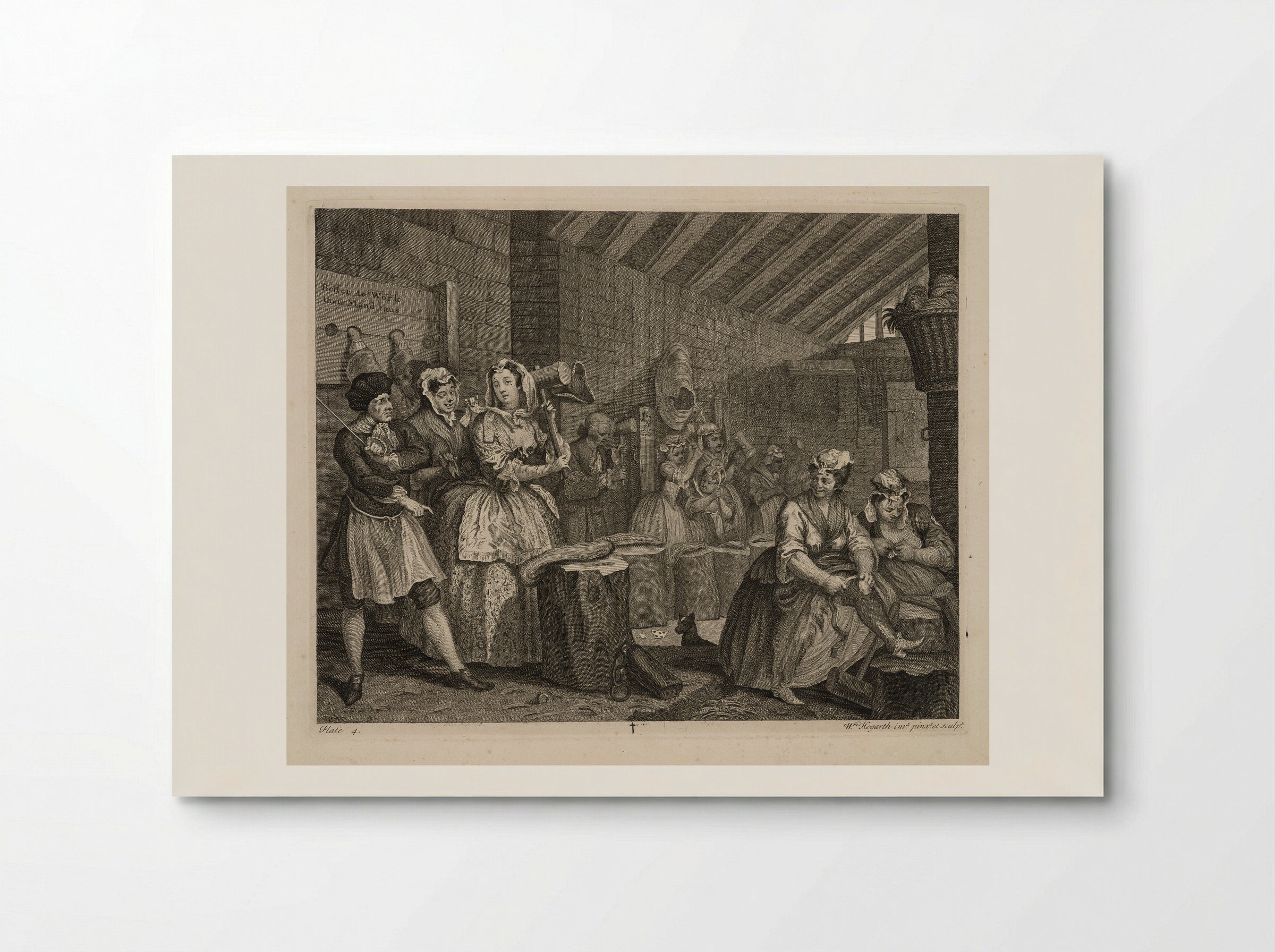 The Harlot Beats Hemp in Bridewell Prison - William Hogarth - Poster