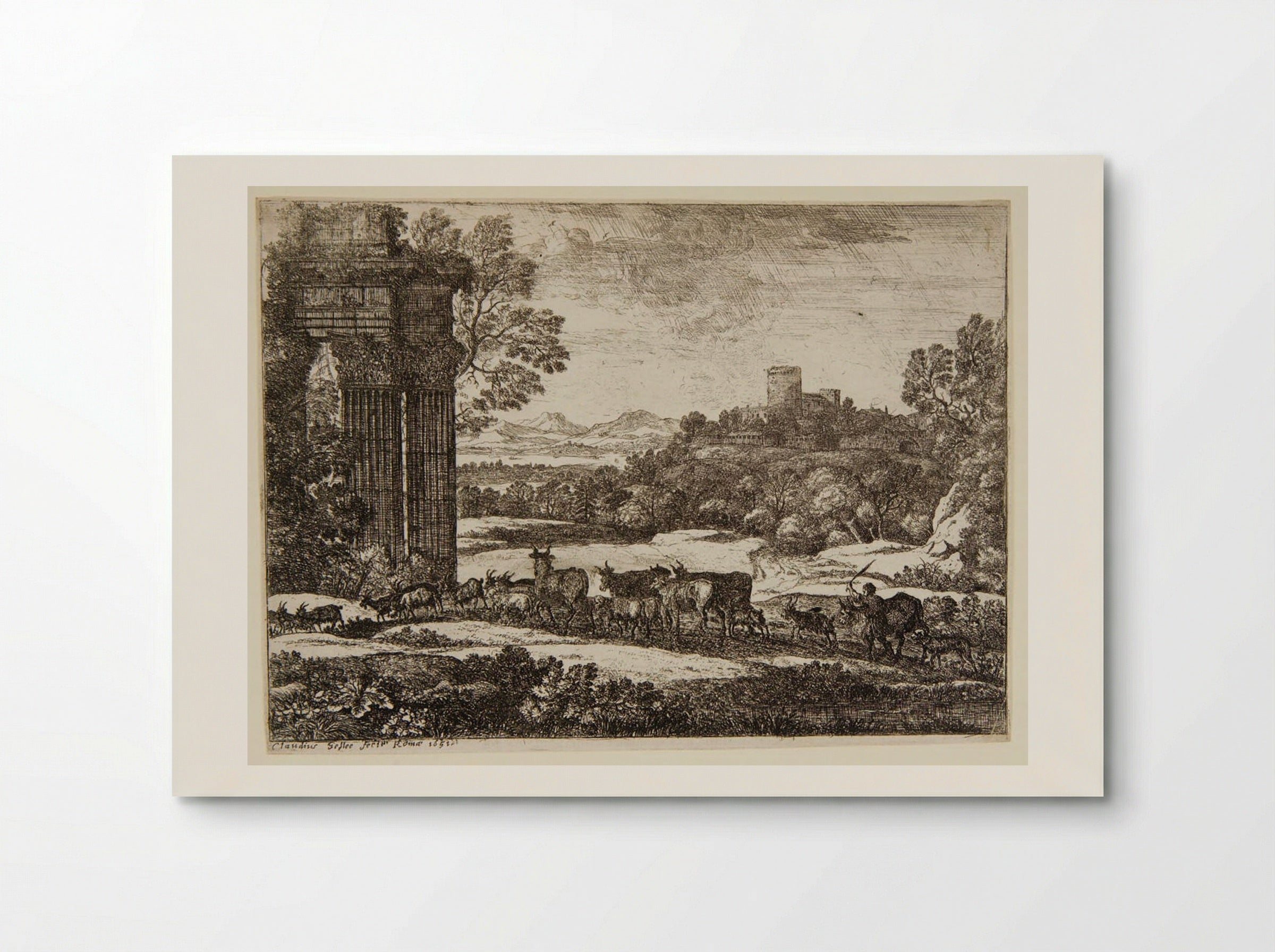 The Herd Being Driven in Stormy Weather - Claude Lorrain - Poster