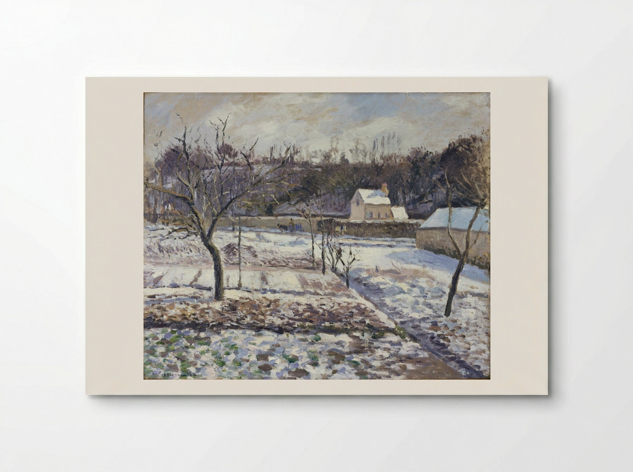 The Hermitage, Effect of Snow - Camille Pissarro - Poster