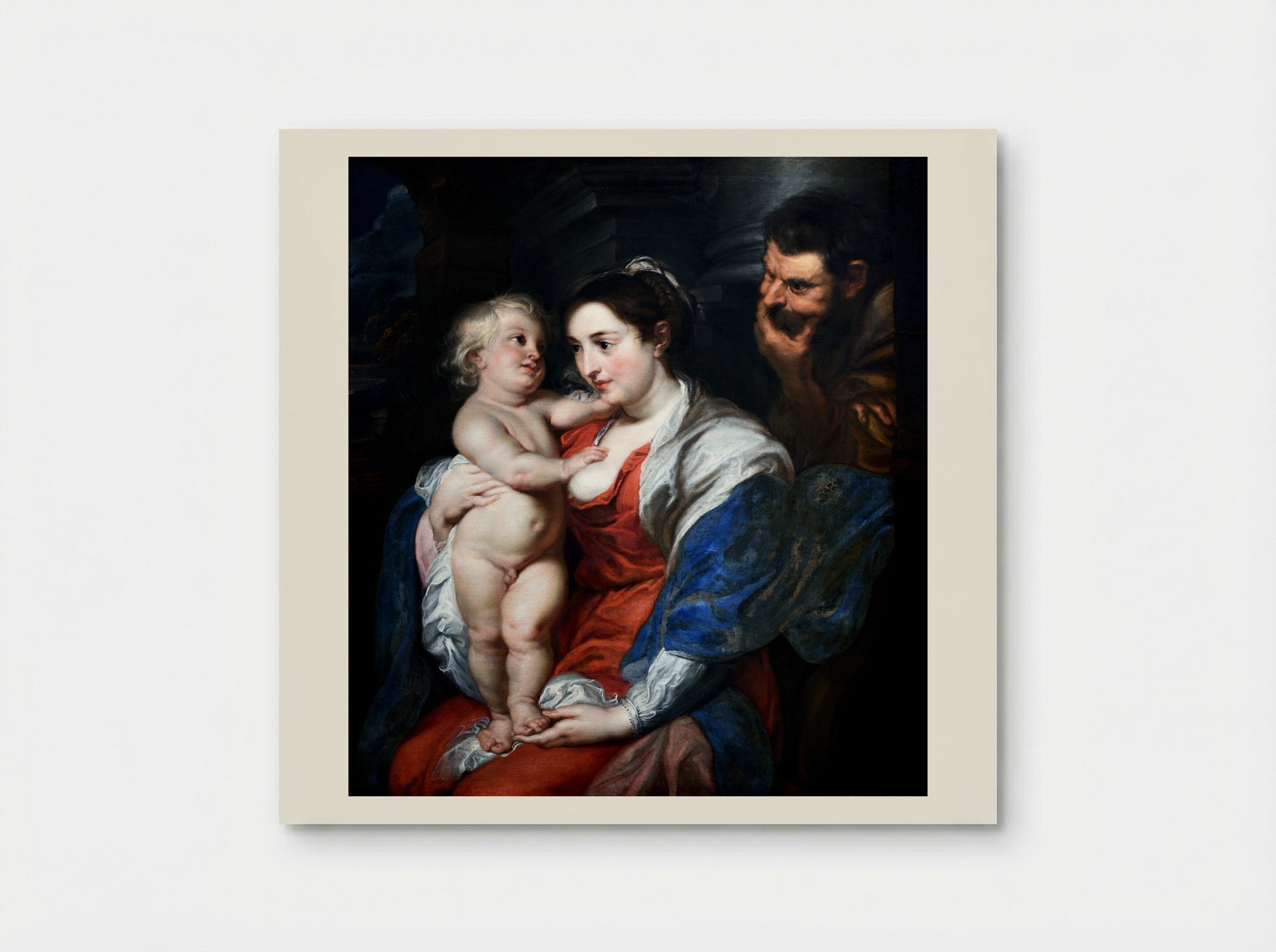 The Holy Family with Saints Francis and Anne and the Infant Saint John the Baptist - Peter Paul Rubens - Poster