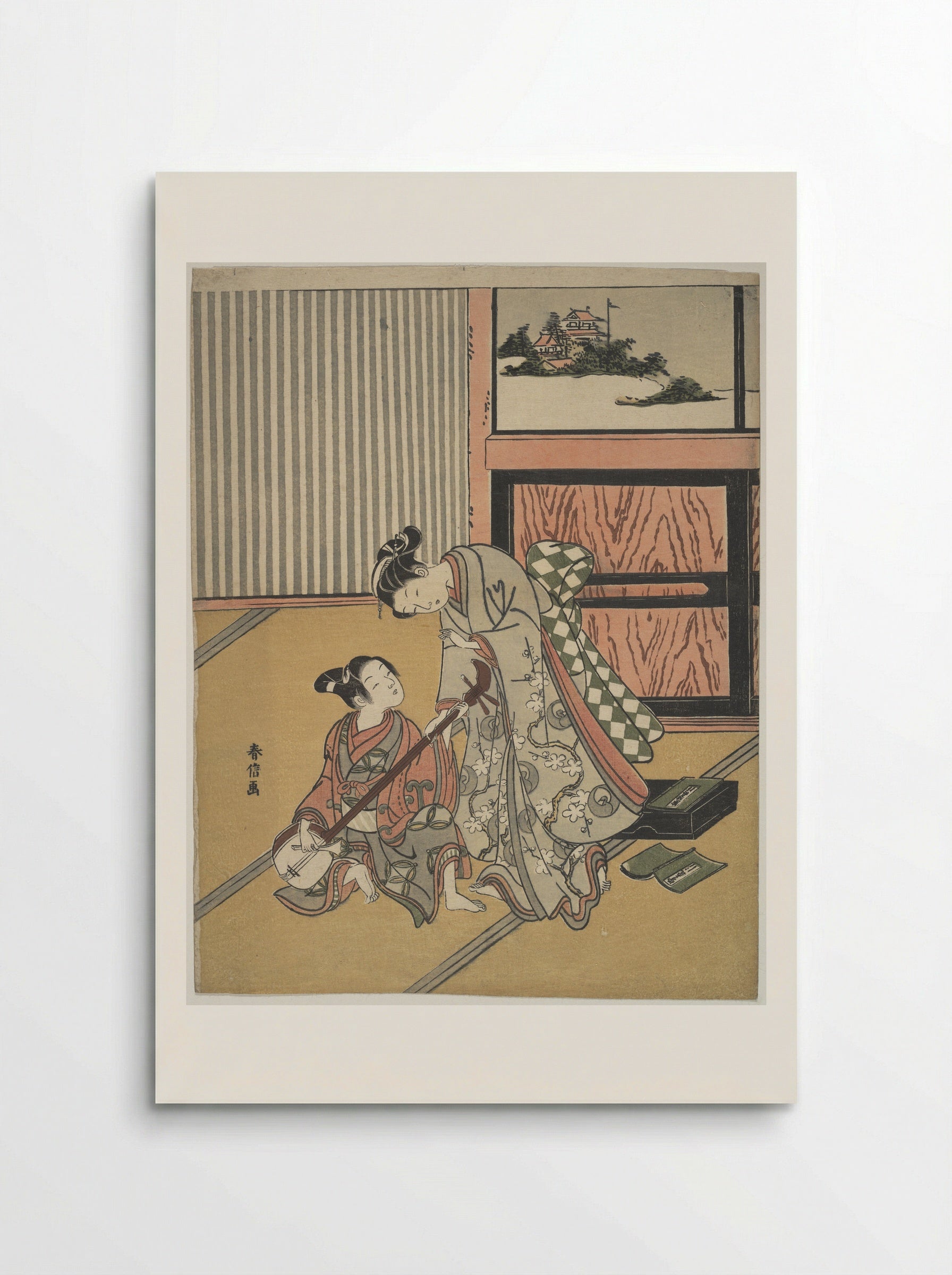 The Music Lesson - Suzuki Harunobu - Poster