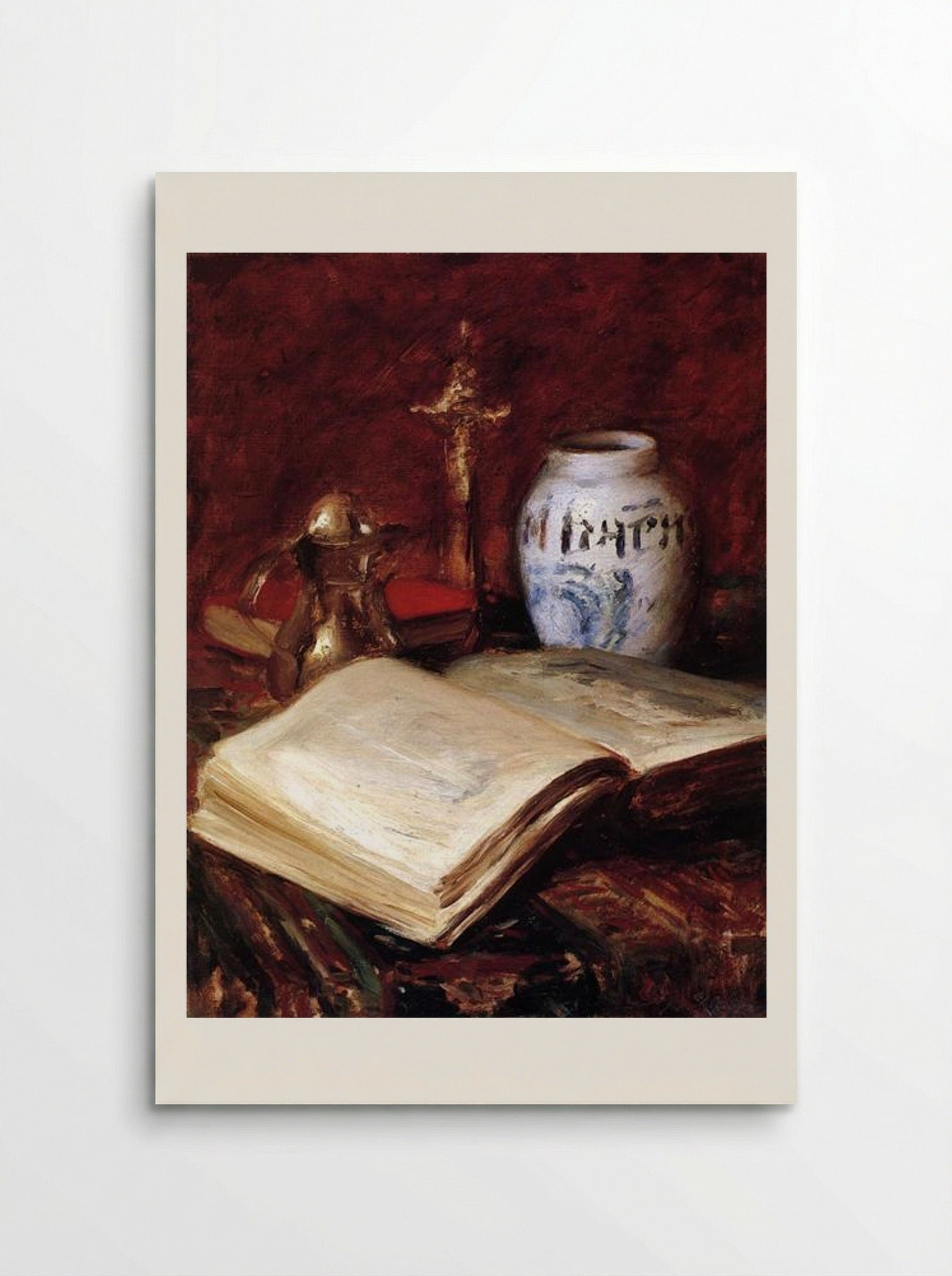The Old Book - William Merritt Chase - Poster