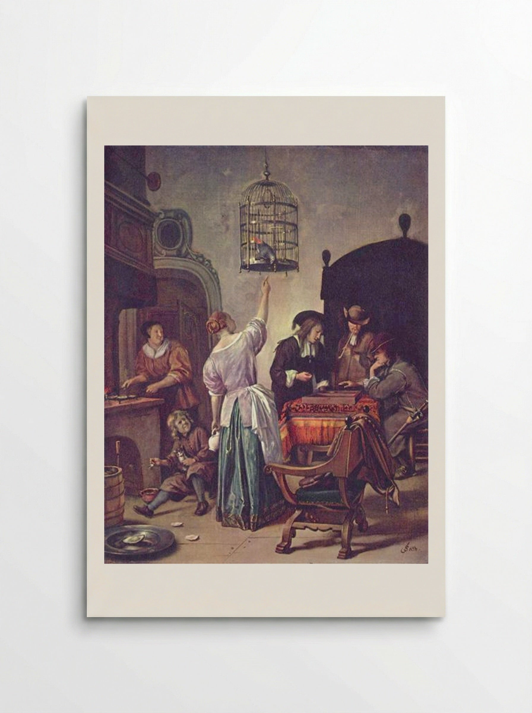 The Parrot Cage - Jan Steen - Poster