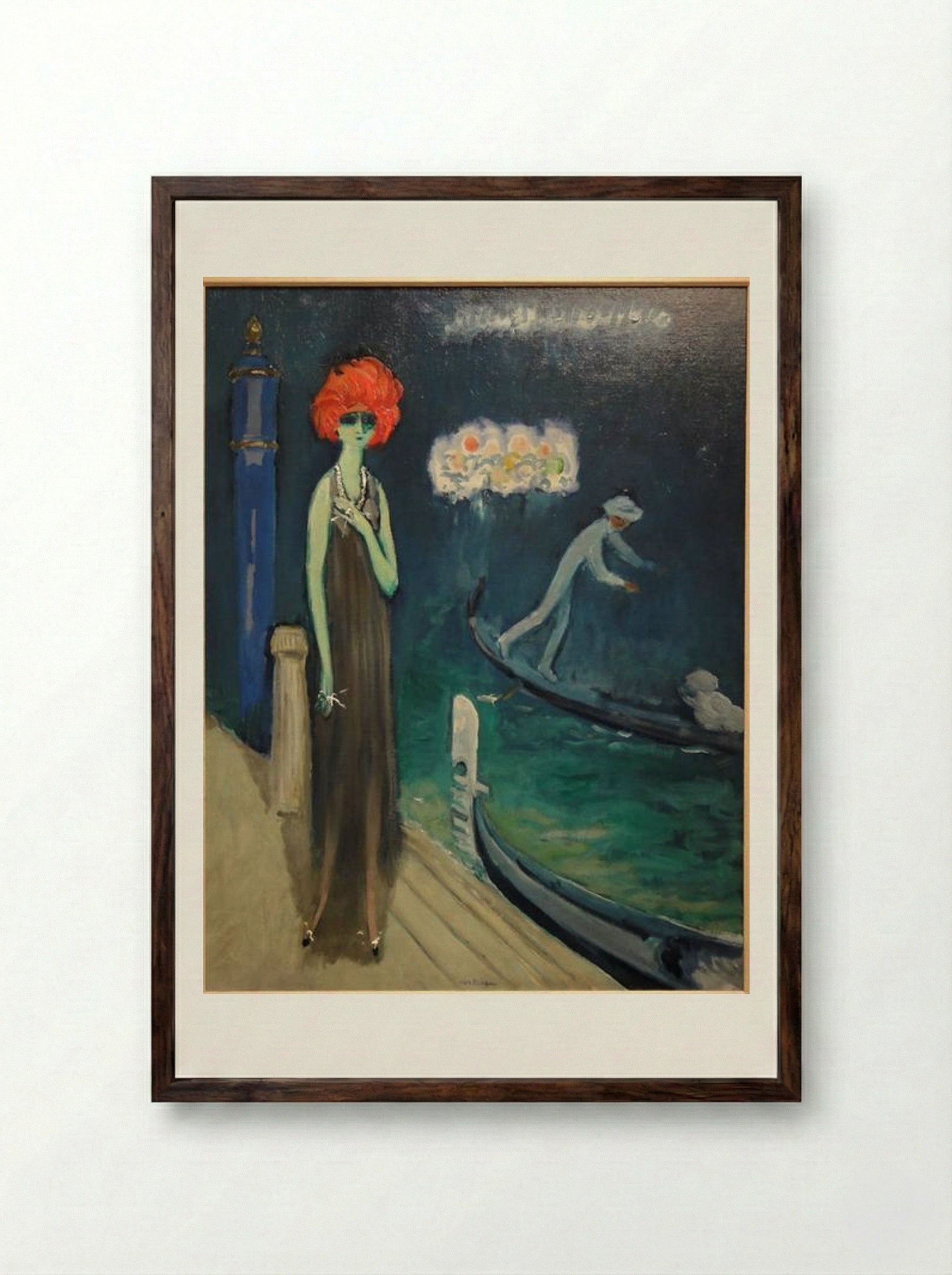 The Quai, Venice - Kees van Dongen - Framed Print Dark Wood