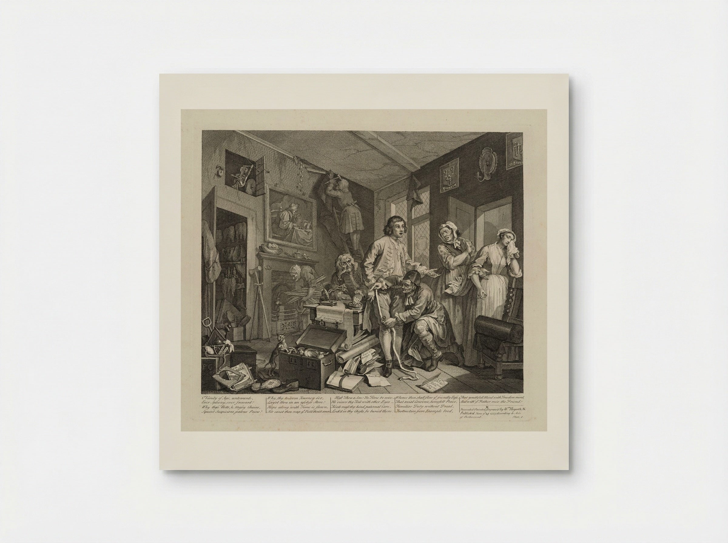The Rake Spends His Inheritance - William Hogarth - Poster