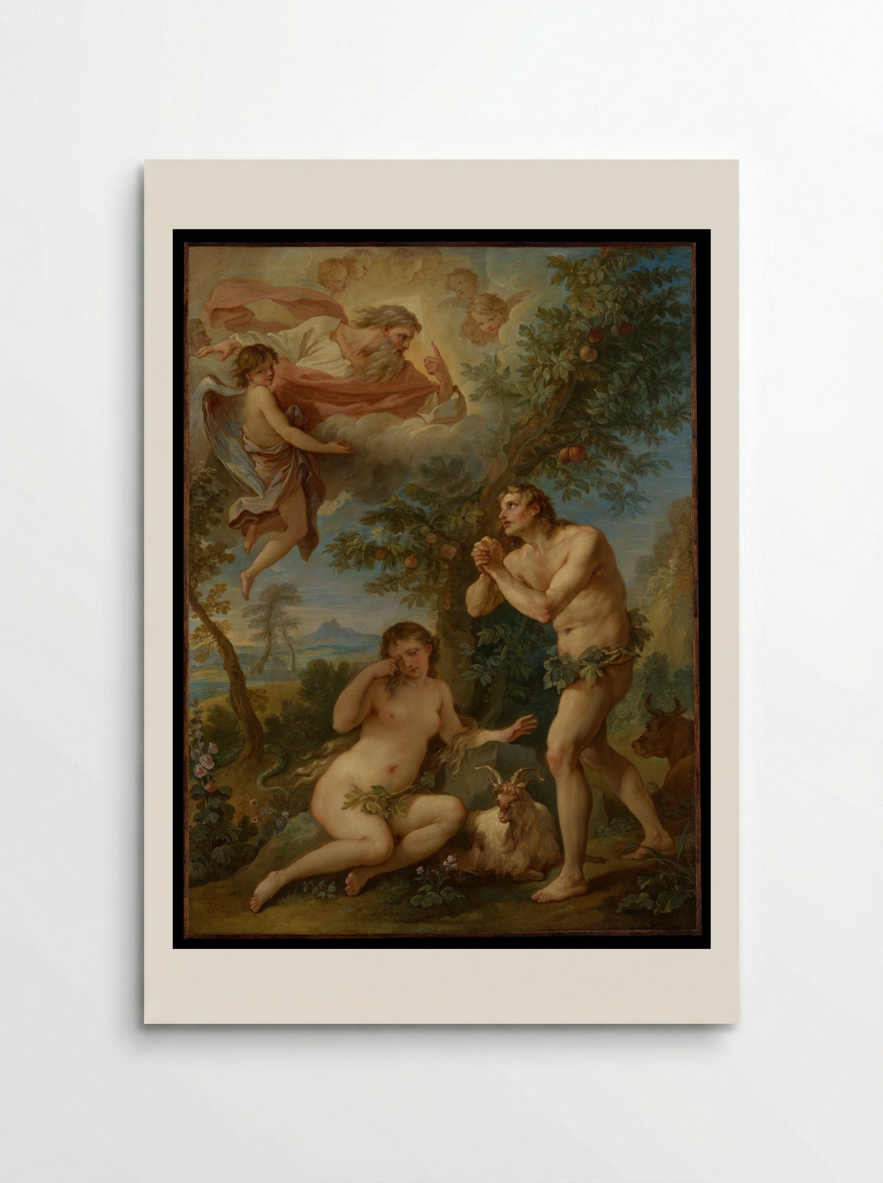 The Rebuke of Adam and Eve - Charles Joseph Natoire - Poster