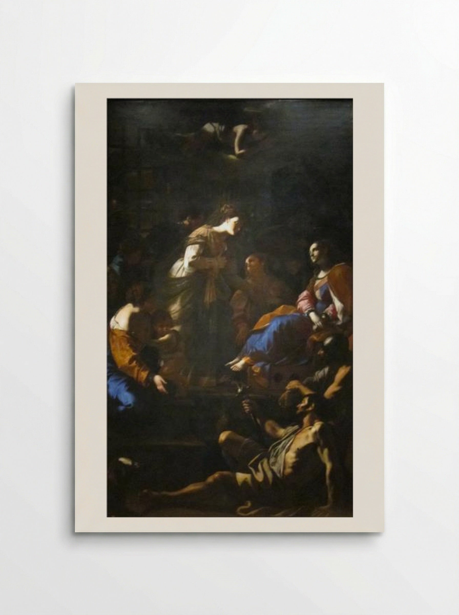 The Roman Empress Faustina Visiting Saint Catherine of Alexandria in Prison - Mattia Preti - Poster