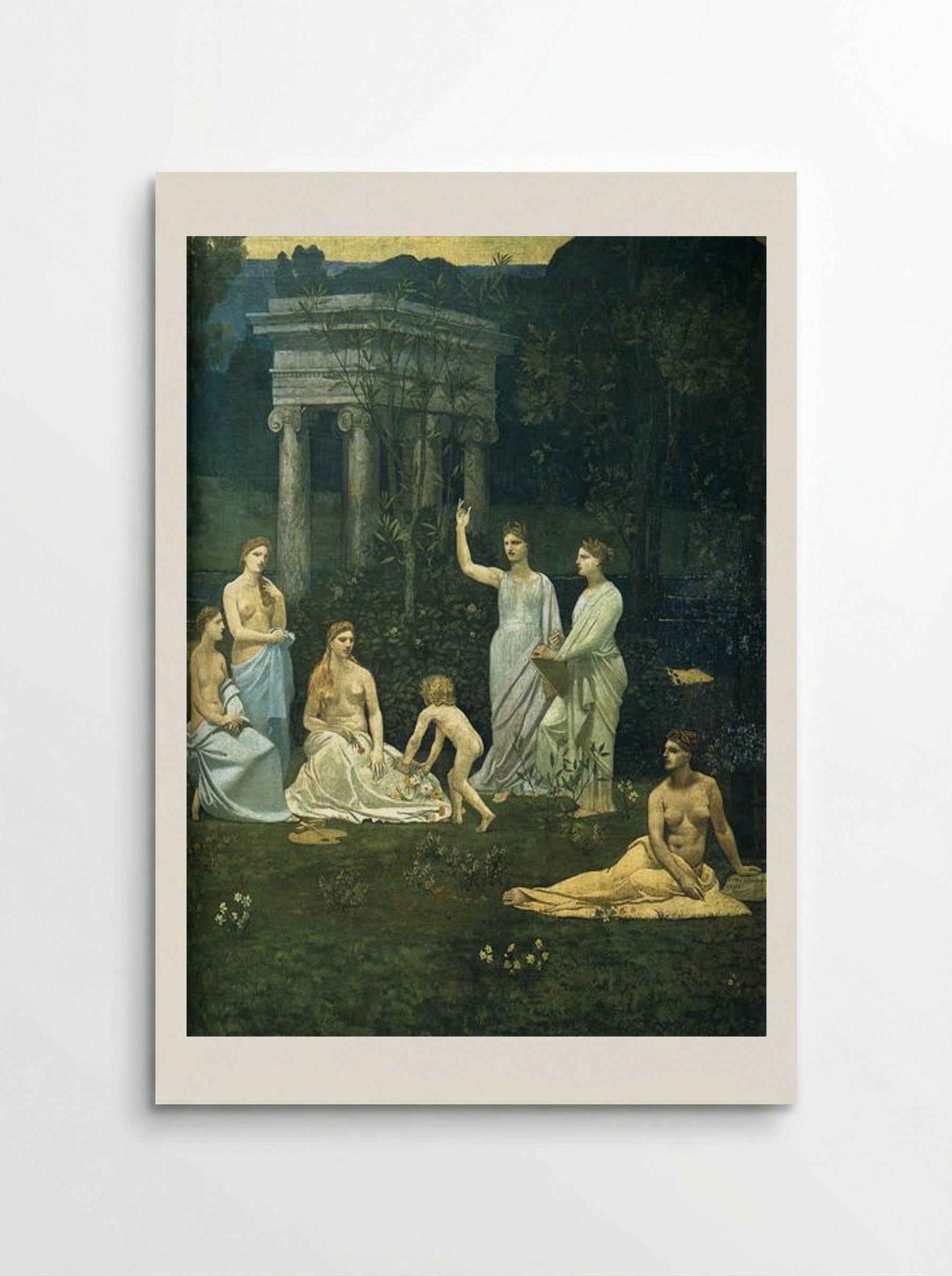 The Sacred Wood Cherished by the Arts and the Muses - Pierre Puvis de Chavannes - Poster