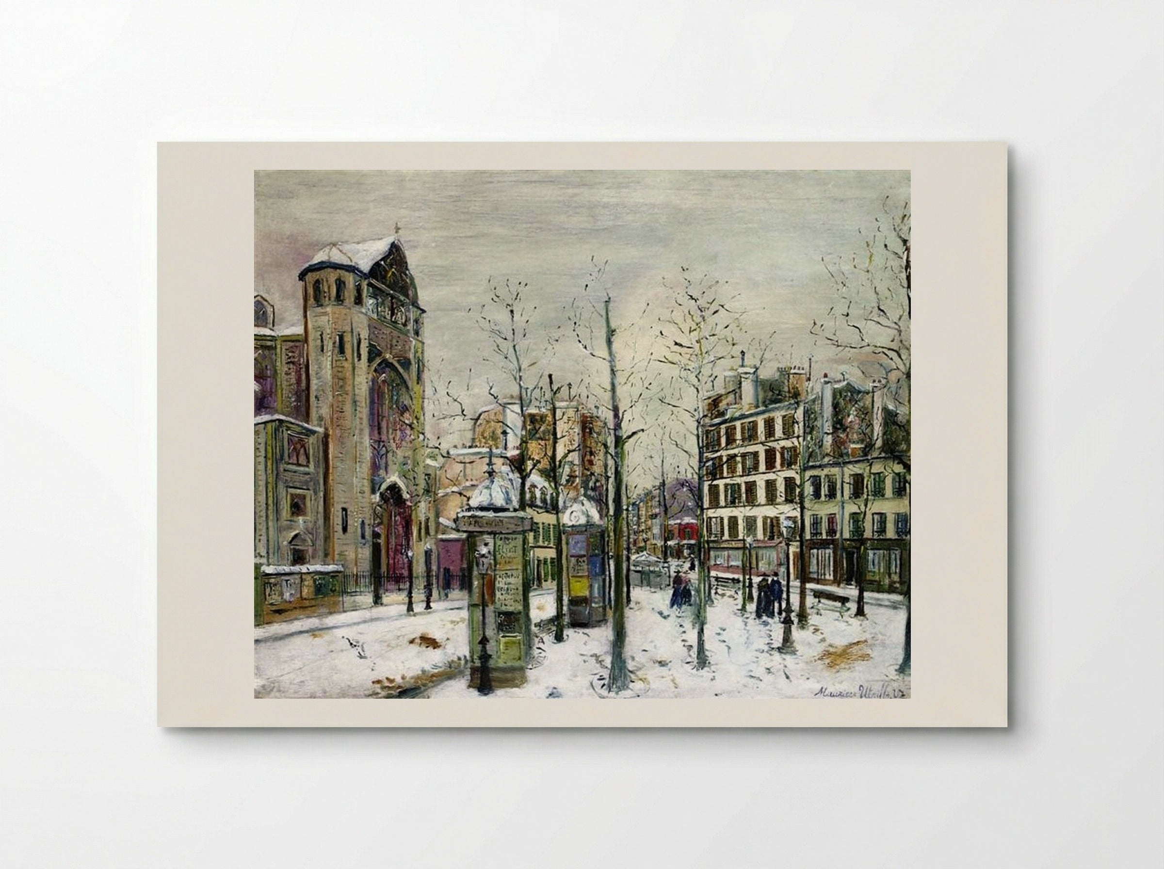 The Square Abbesses in the Snow - Maurice Utrillo - Poster