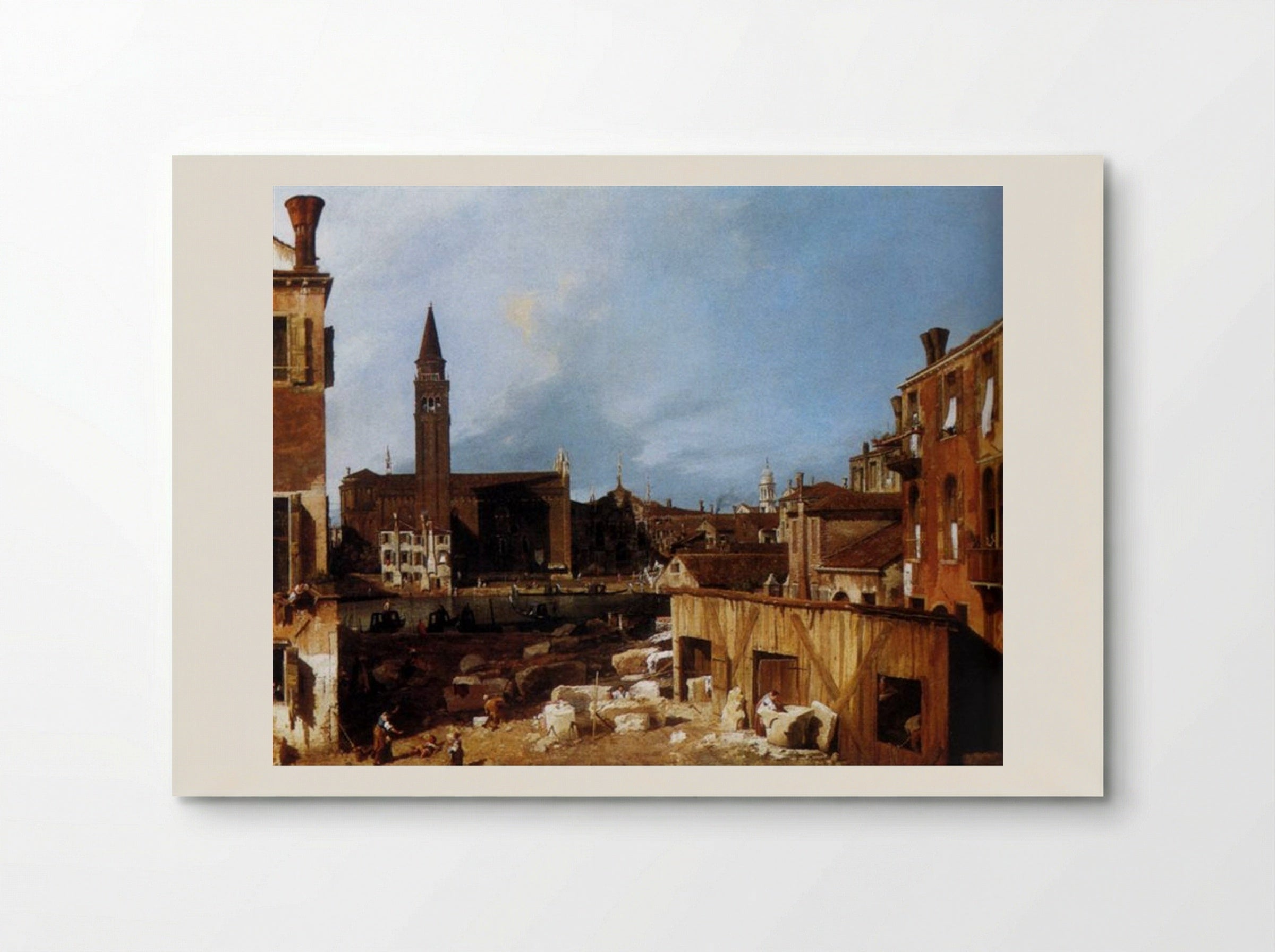 The Stonemason's Yard - Canaletto - Poster