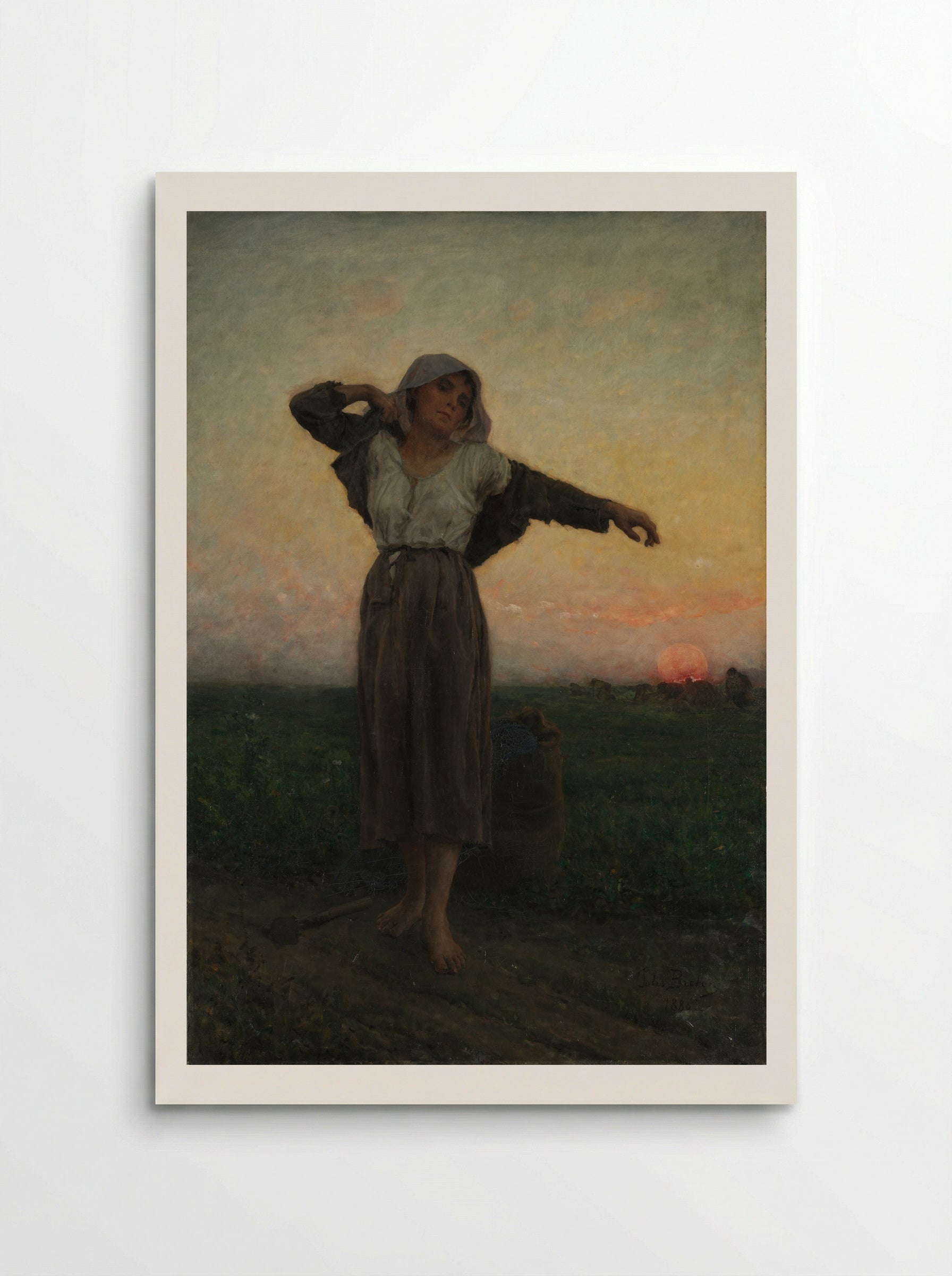 The Tired Gleaner - Jules Breton - Poster
