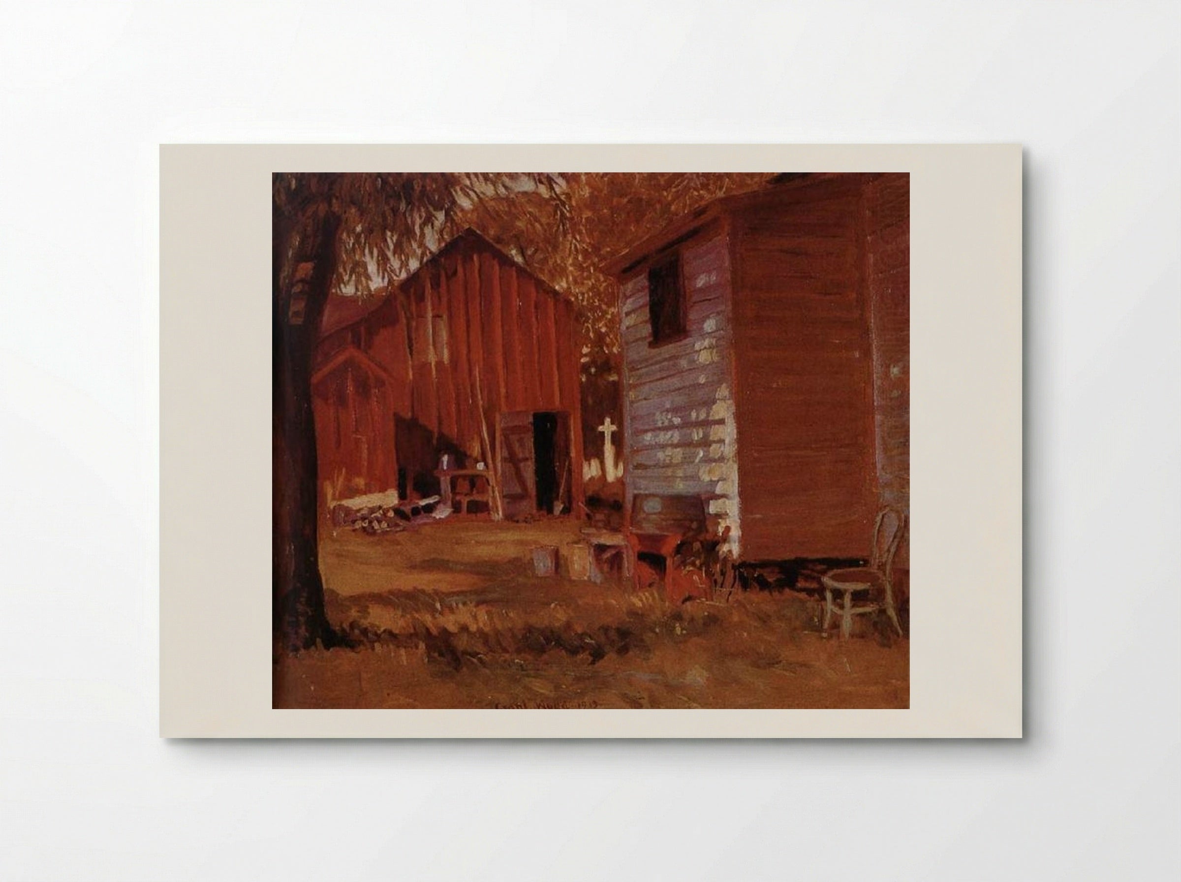 The Usual Place - Grant Wood - Poster