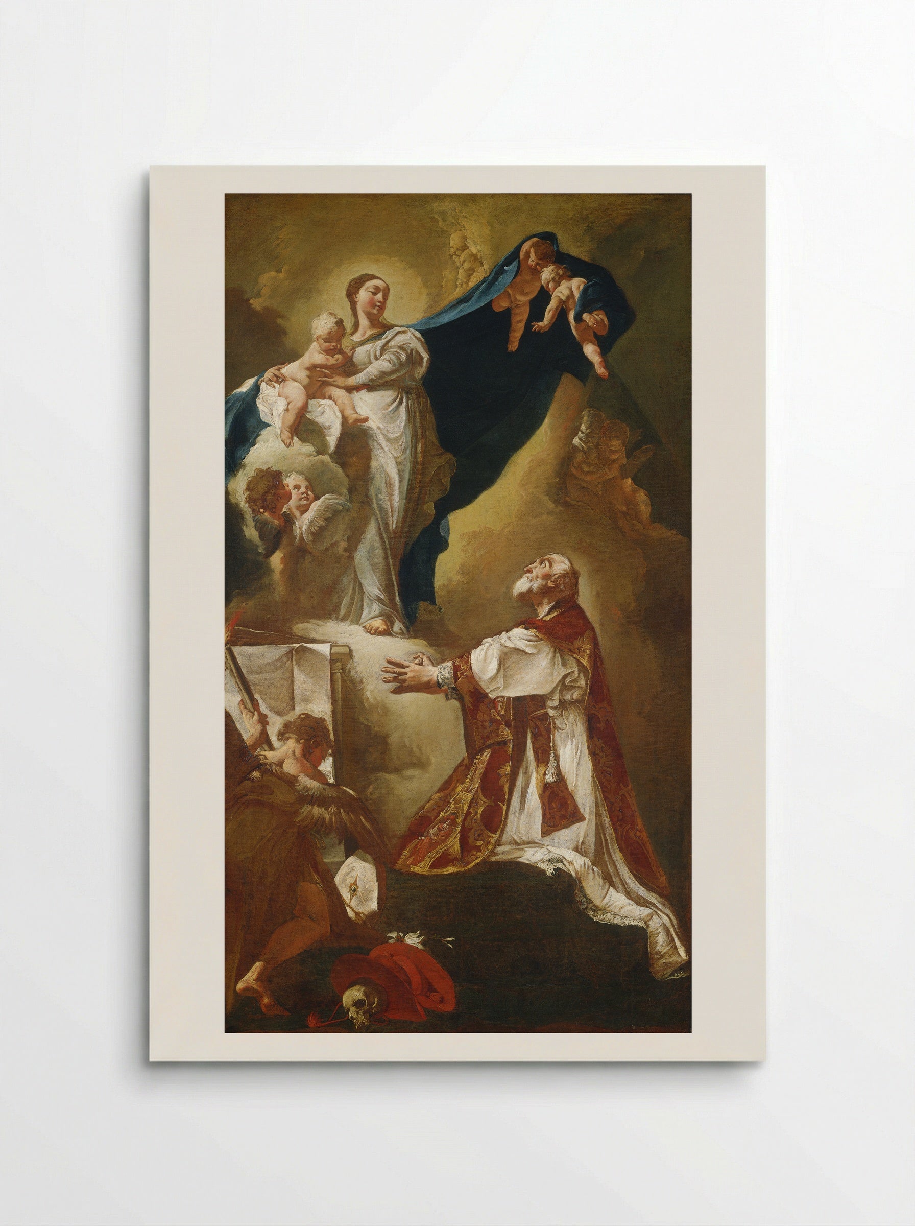 The Virgin Appearing to Saint Philip Neri - Giovanni Battista Piazzetta - Poster