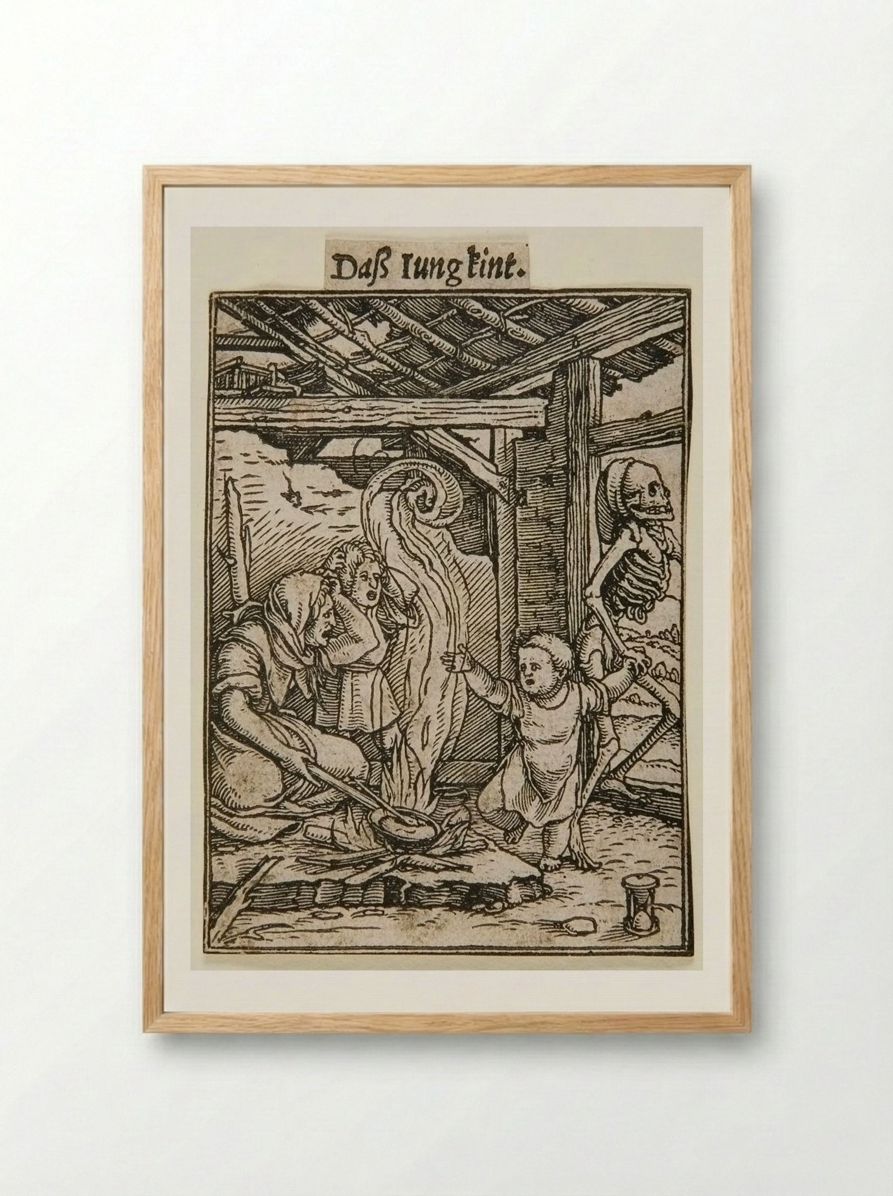 The Young Child (From The Dance of Death) - Hans Holbein the Younger - Framed Print Wood
