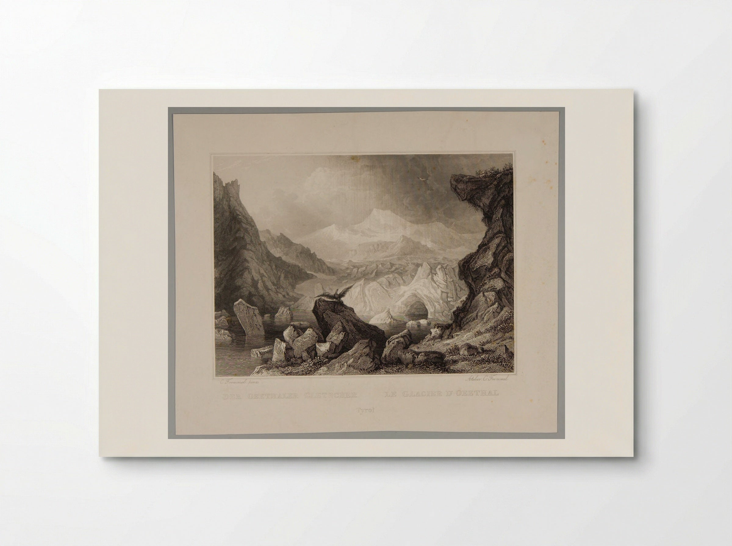 The Ötzthal Glacier - Carl Ludwig Frommel - Poster