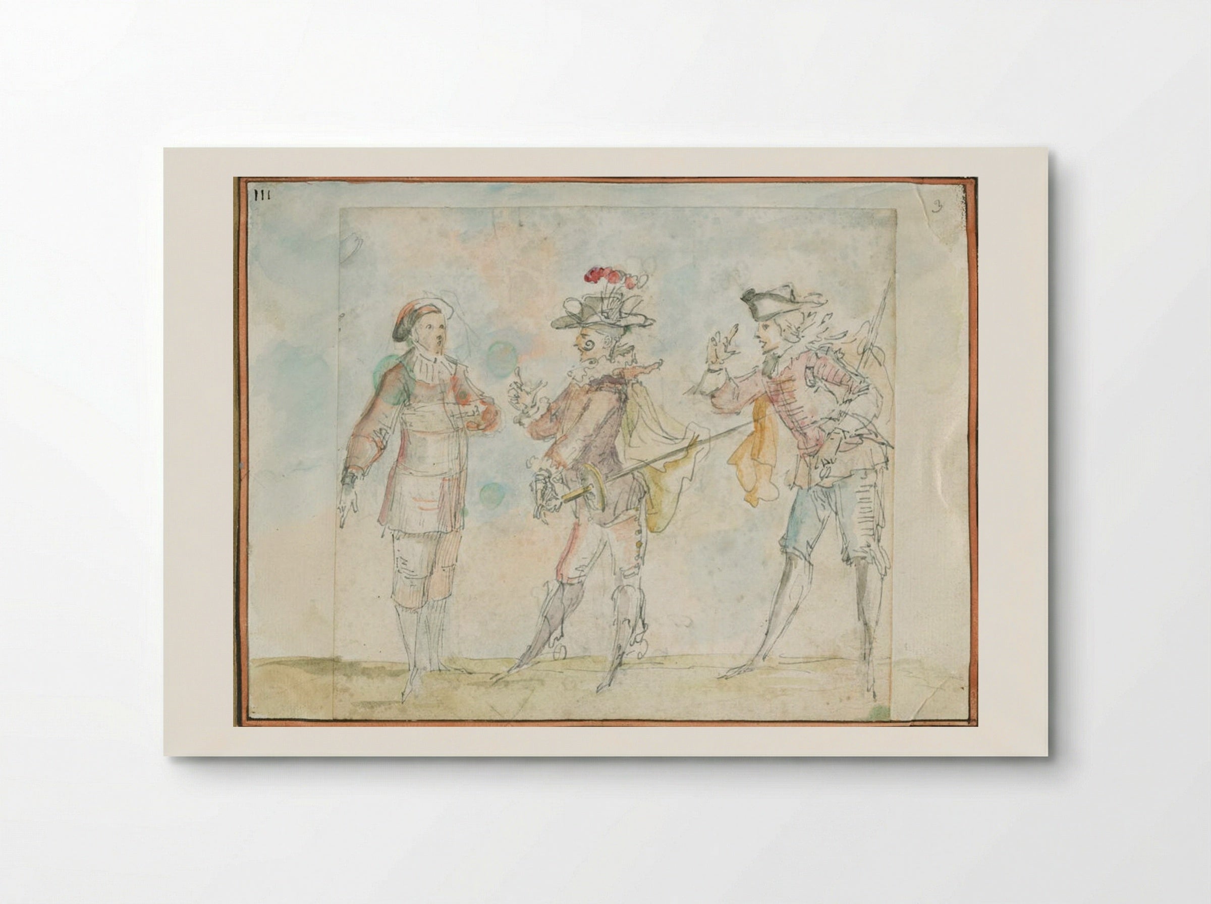 Three Actors - Claude Gillot - Poster