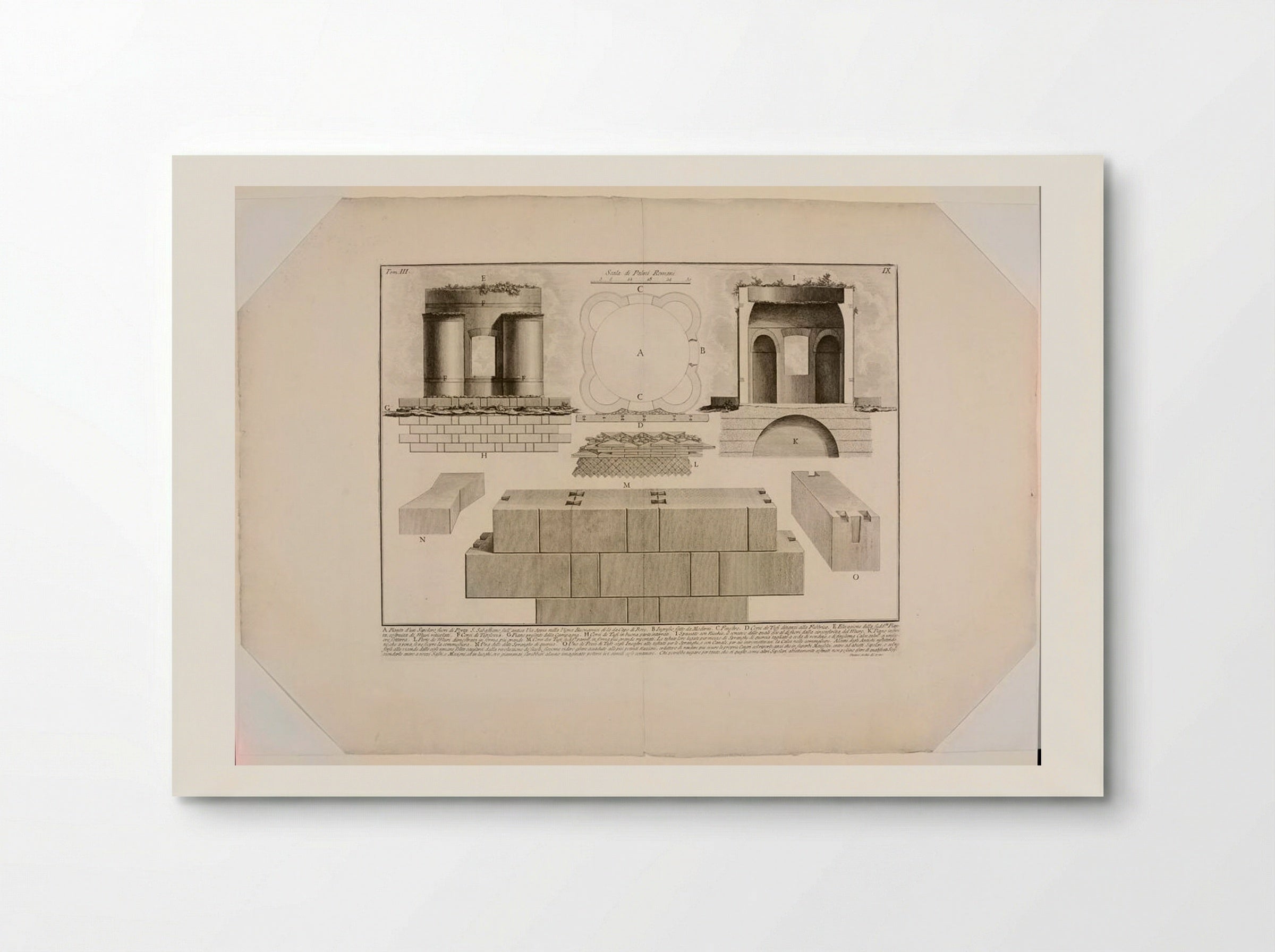 Tomb Outside Porta San Sebastiano - Giovanni Battista Piranesi - Poster