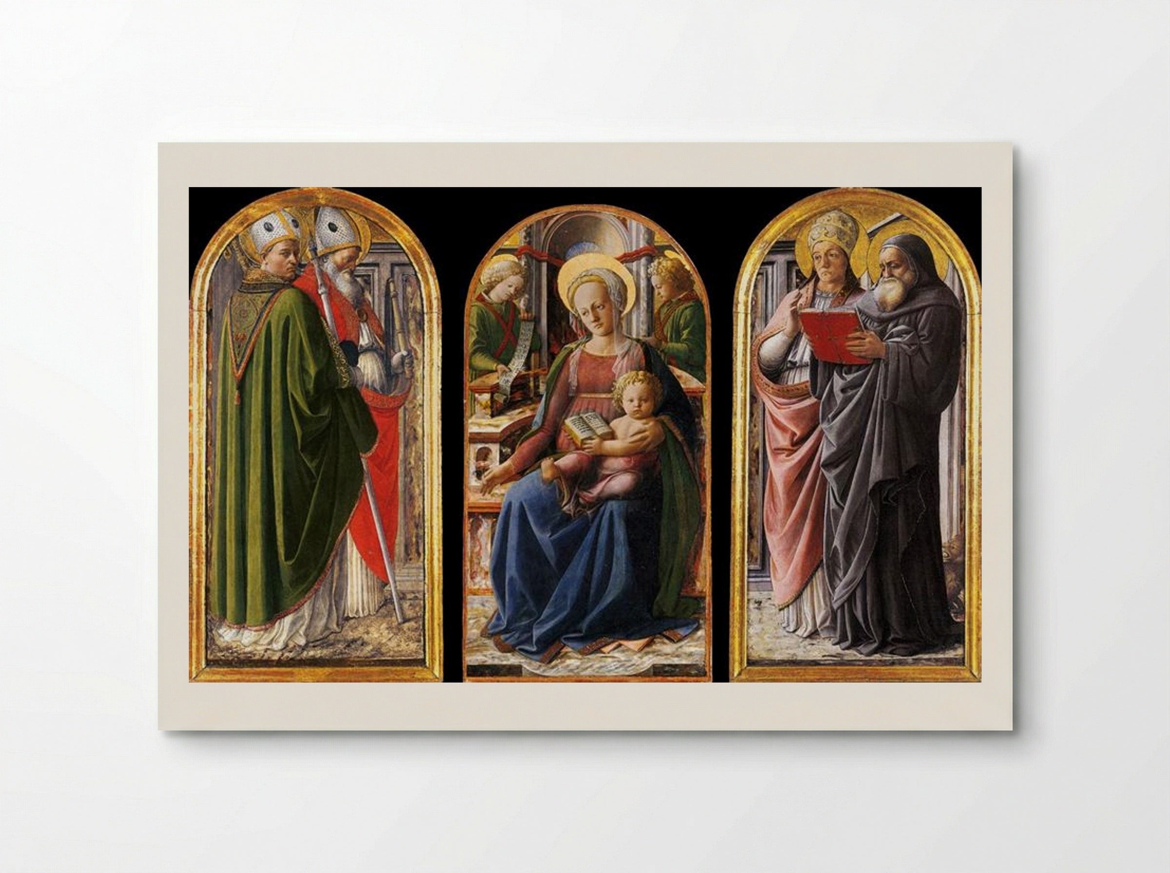 Triptych (Madonna and Child with Saints) - Filippo Lippi - Poster