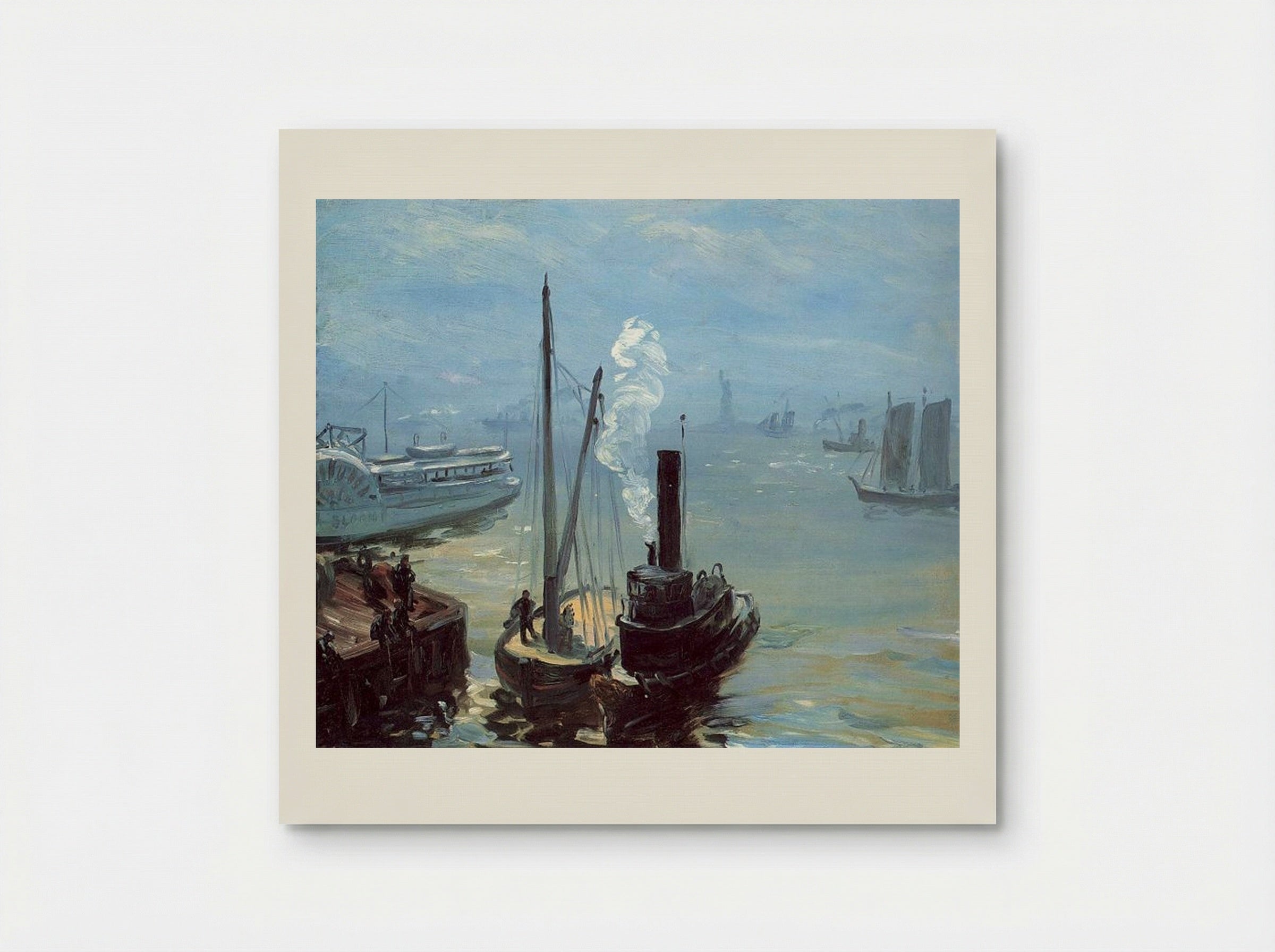 Tugboat and Lighter - William James Glackens - Poster