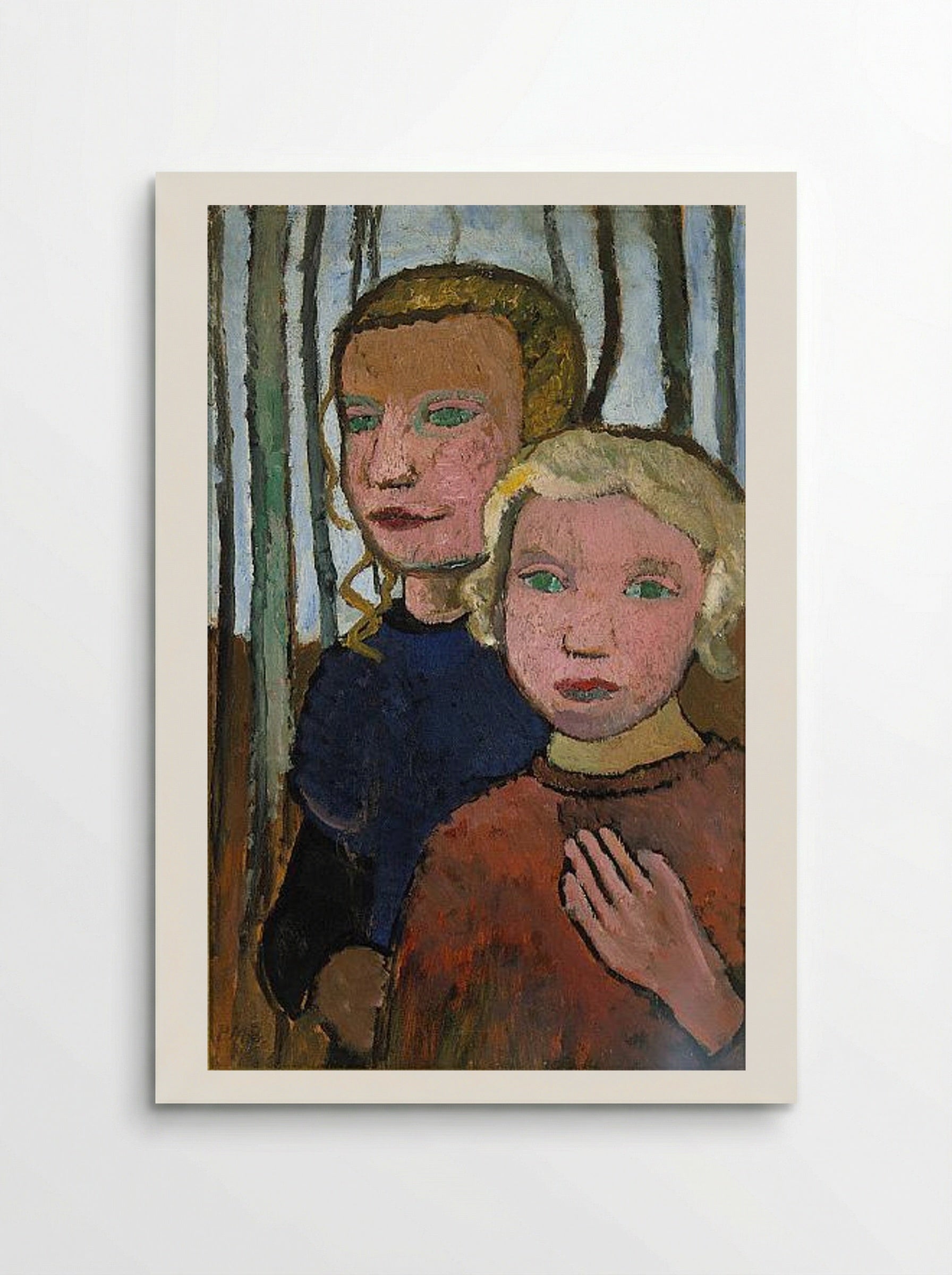 Two Girls in Front of Birch Trees - Paula Modersohn-Becker - Poster
