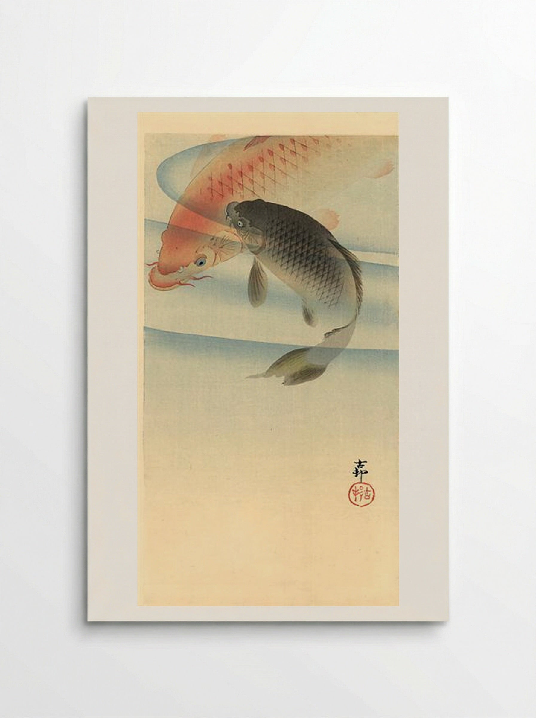 Two Koi Carps - Ohara Koson - Poster