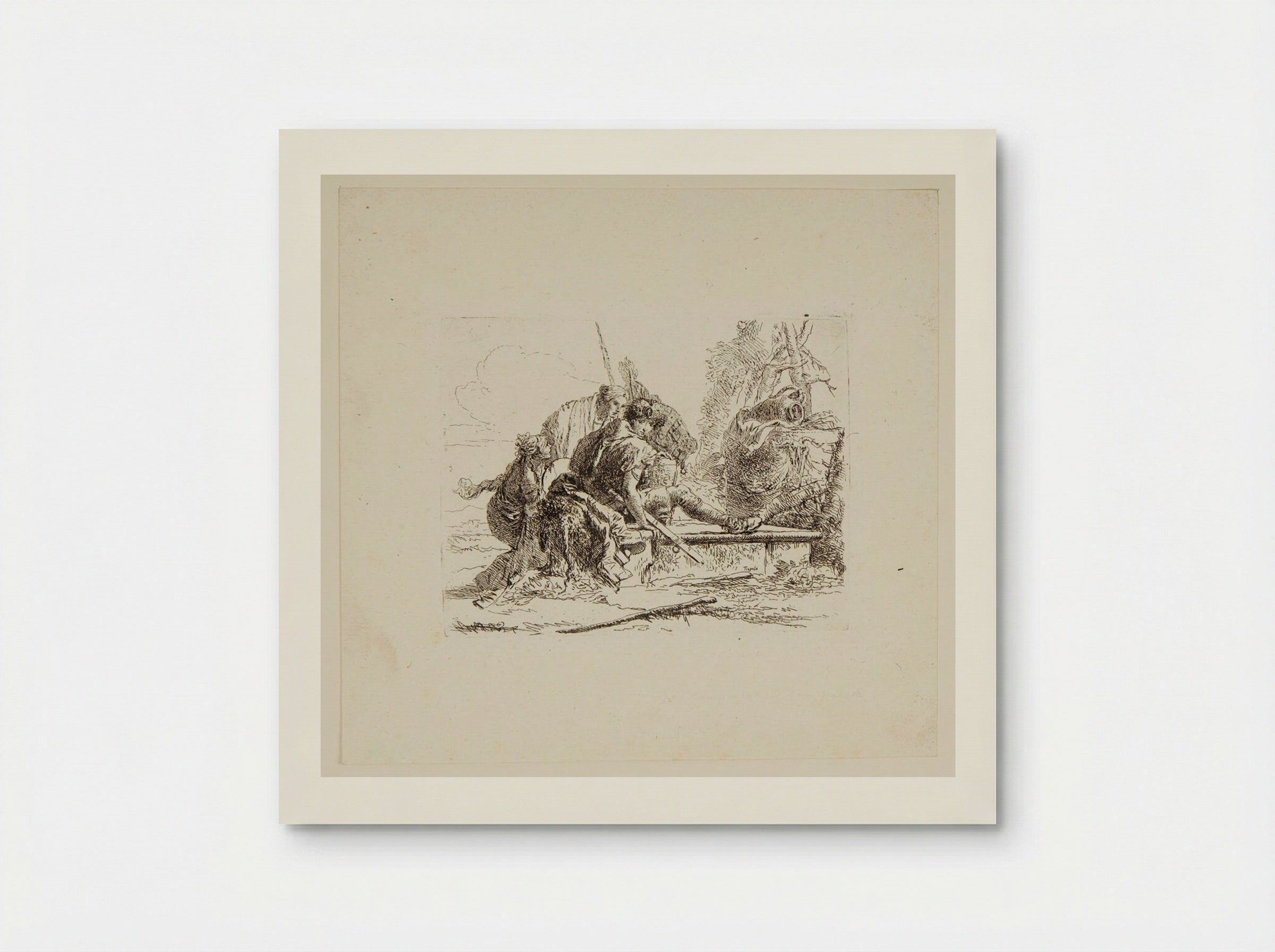 Two Soldiers and Two Women - Giovanni Battista Tiepolo - Poster