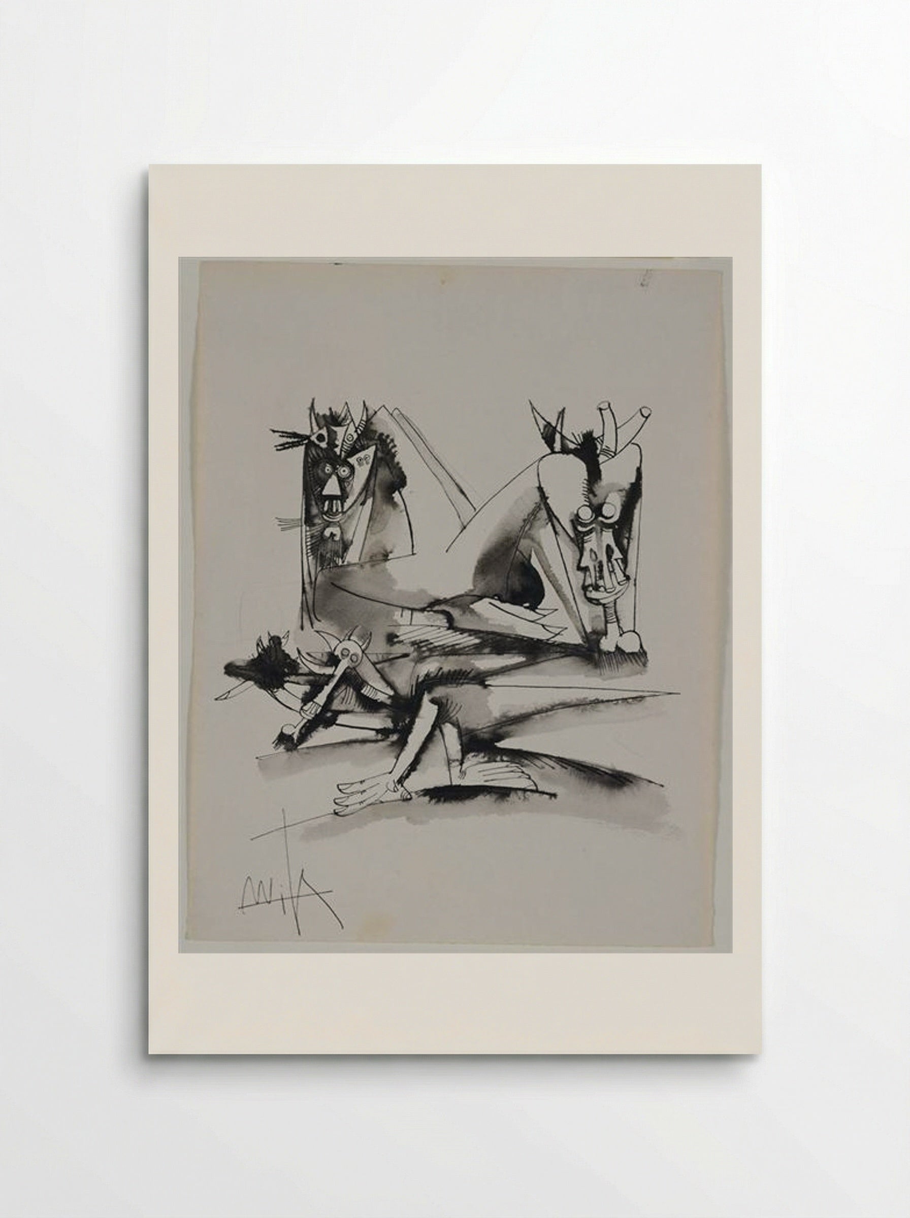 Untitled (Hybrid Figures) - Wifredo Lam - Poster