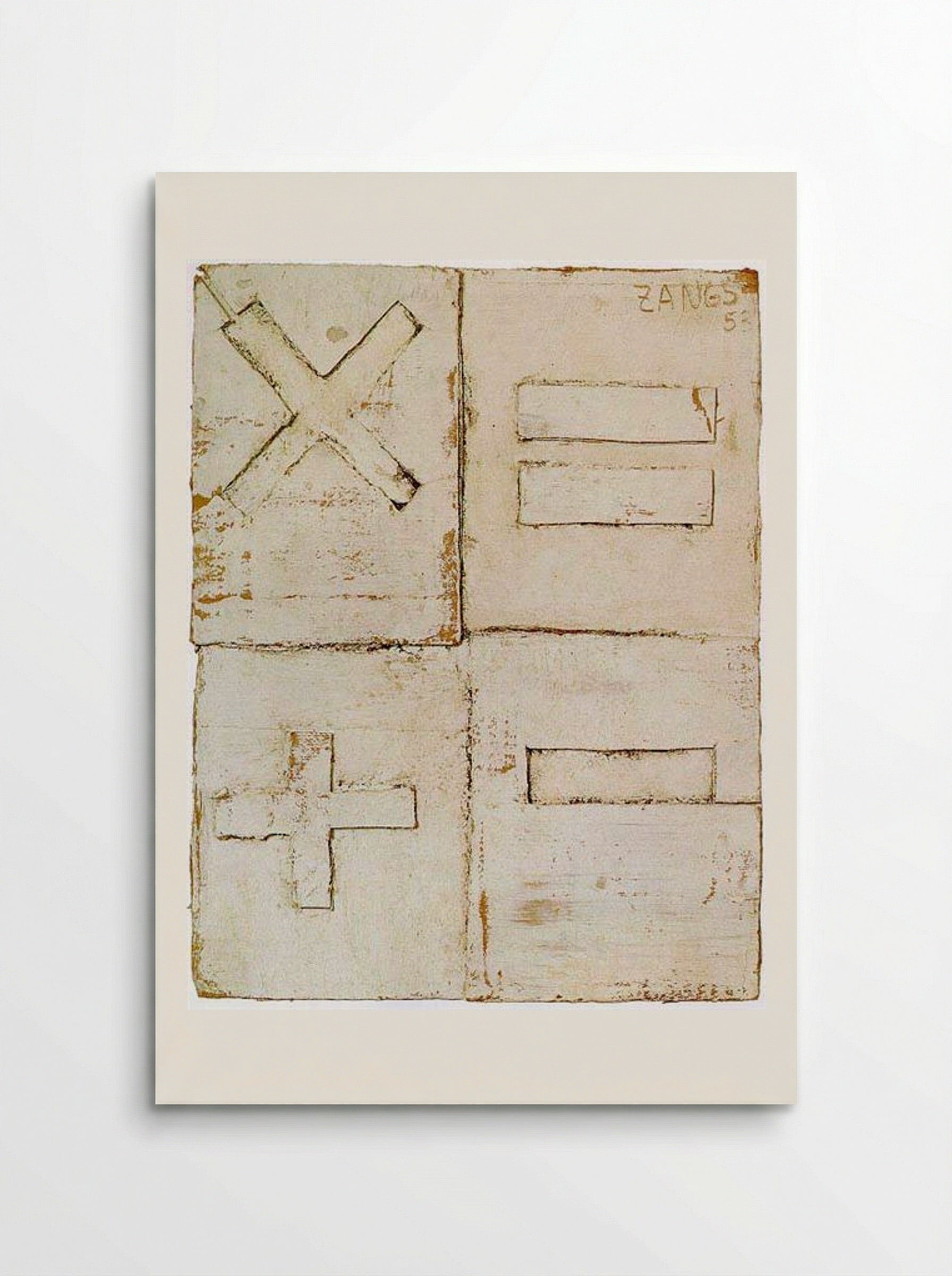 Untitled (Mathematical Symbols) - Herbert Zangs - Poster