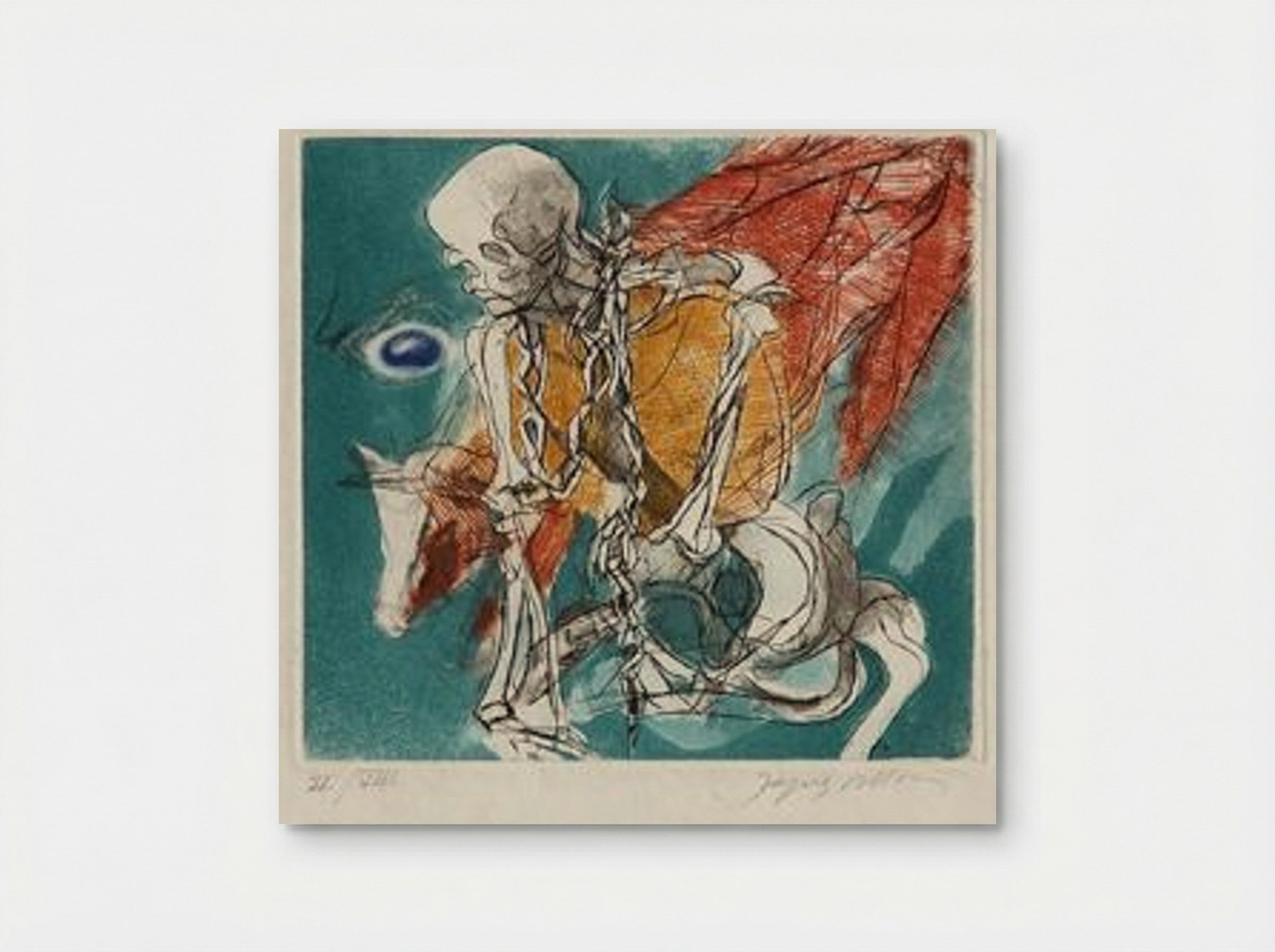 Untitled (Skeleton on Horseback) - Jacques Villon - Poster