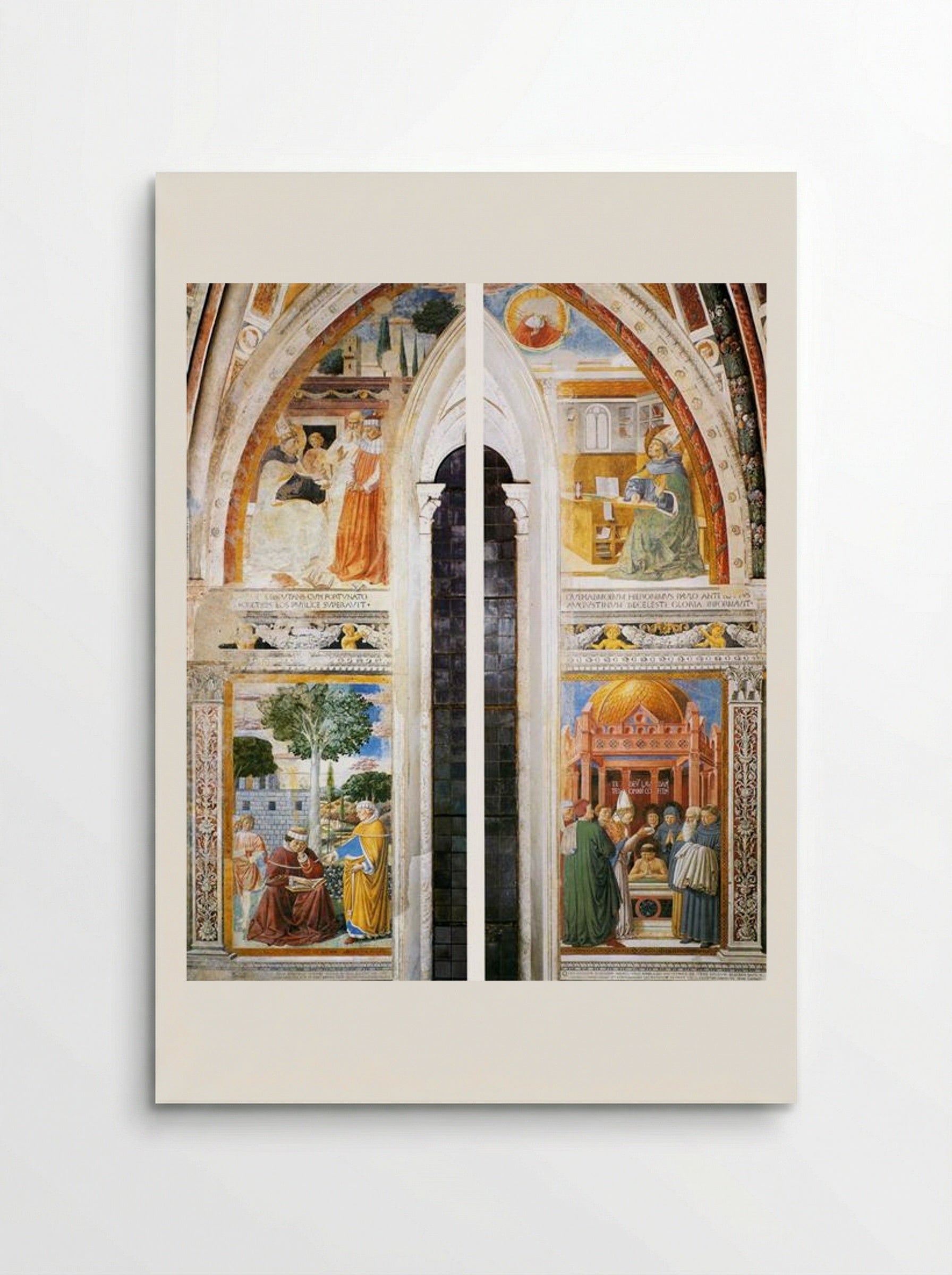 Upper Portions of the East (window) Wall - Benozzo Gozzoli - Poster