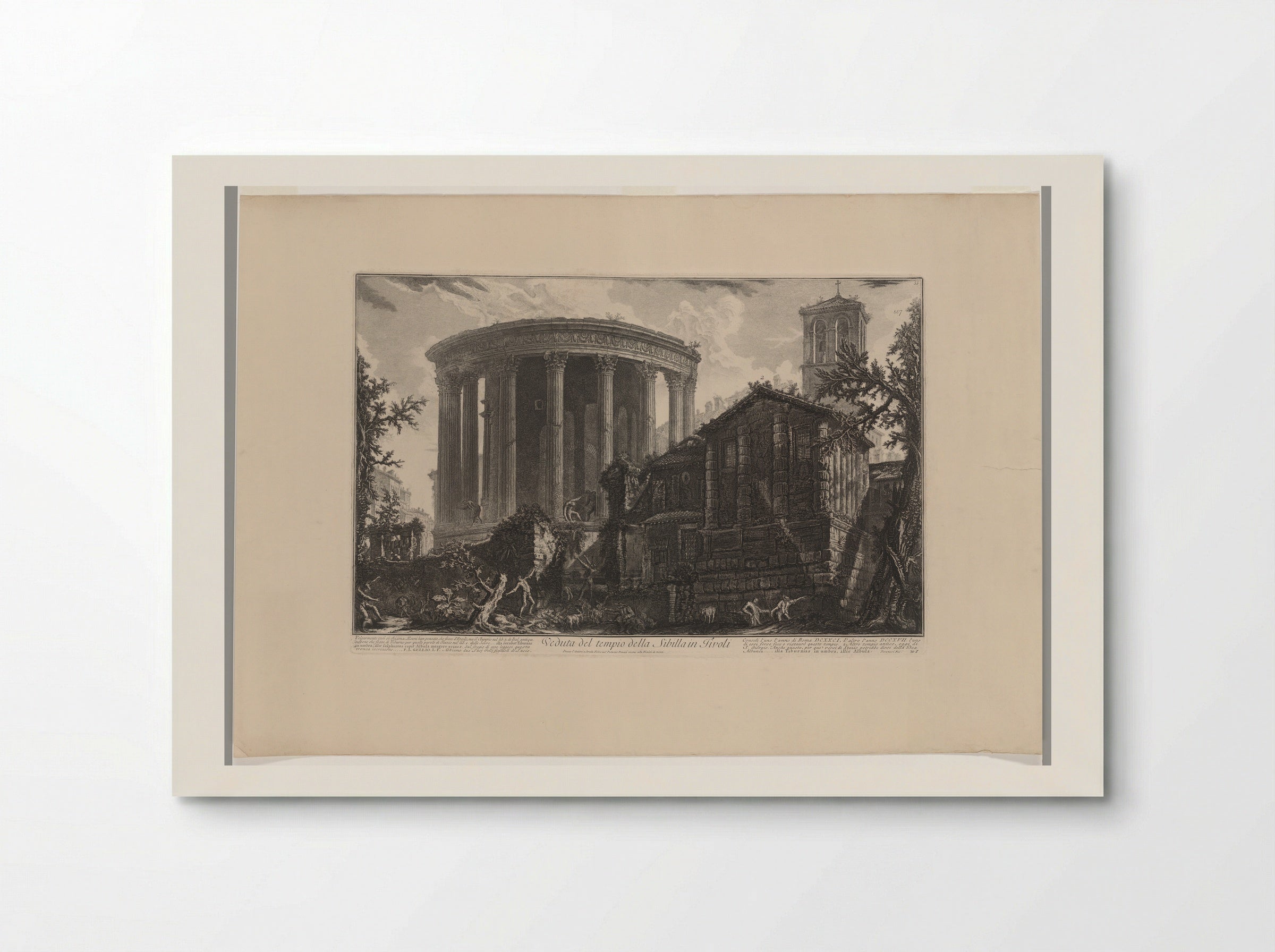 Veduta del tempio della Sibilla in Tivoli - Giovanni Battista Piranesi - Poster