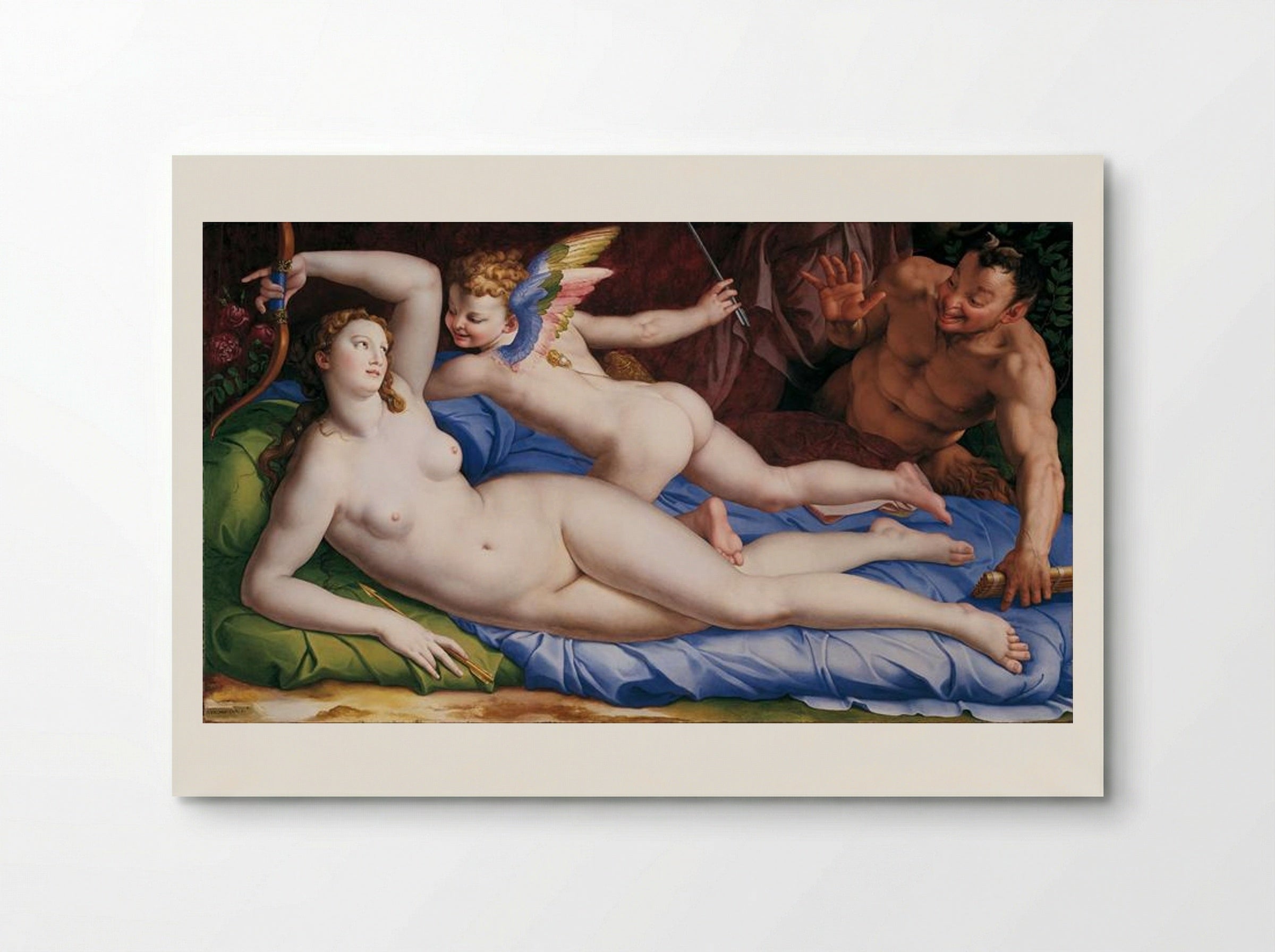 Venus, Cupido and Satyr - Agnolo Bronzino - Poster