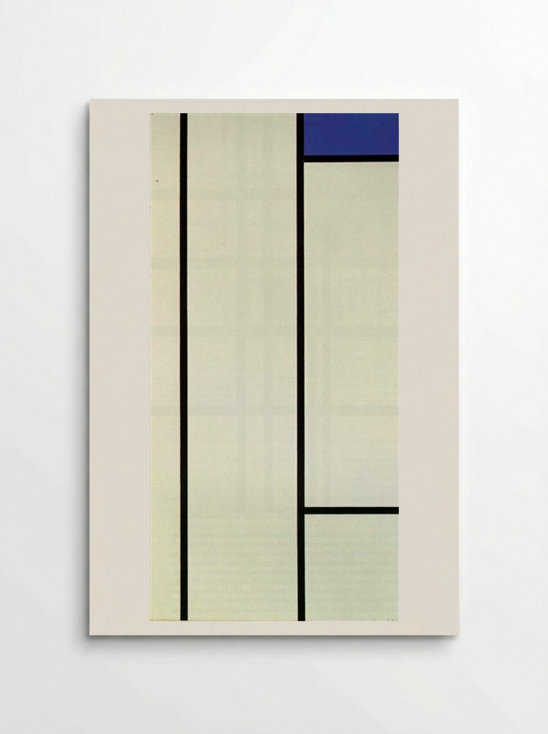 Vertical Composition with Blue and White - Piet Mondrian - Poster