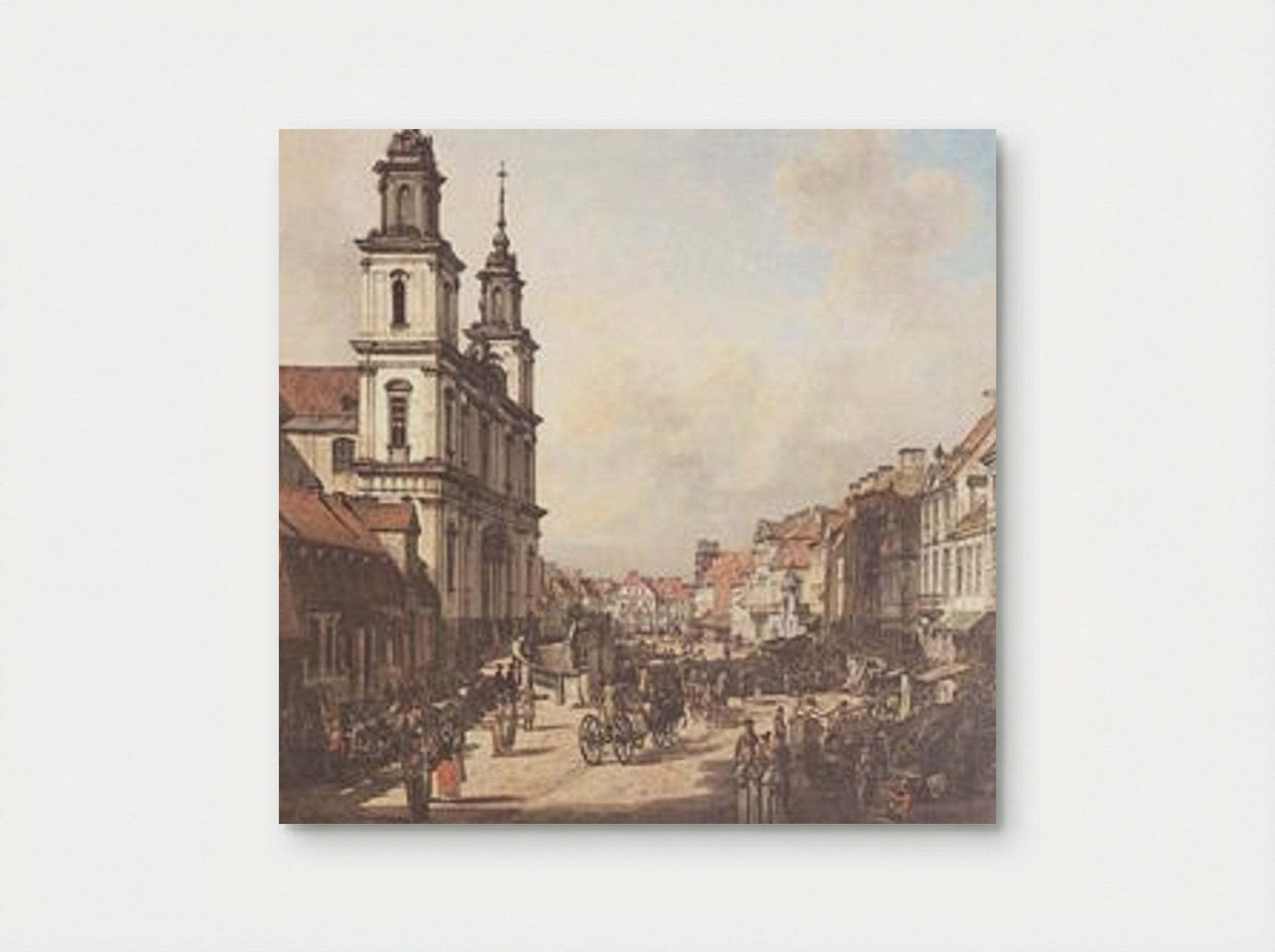 View of Cracow Suburb from Nowy Świat Street - Bernardo Bellotto - Poster