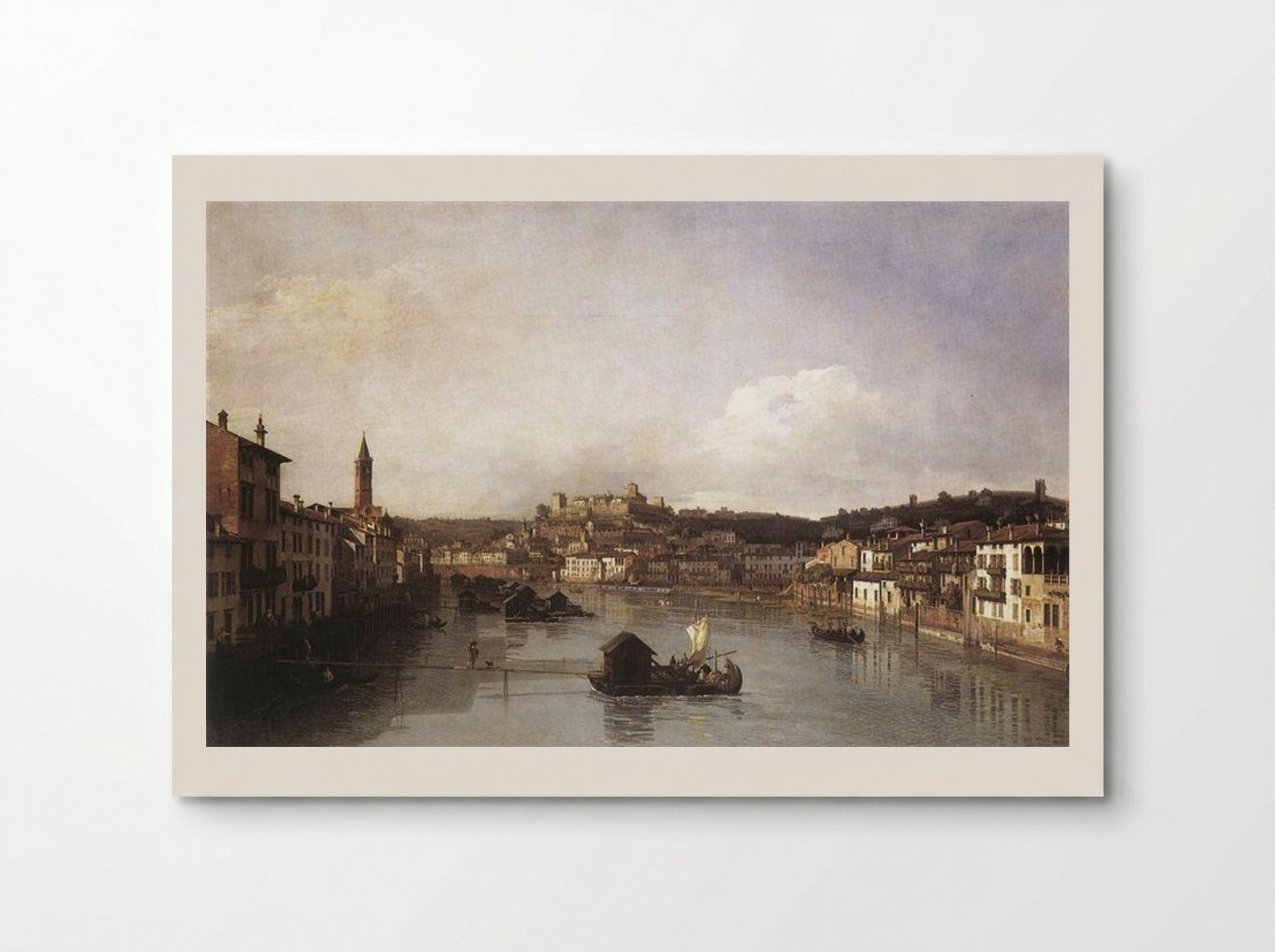 View of Verona and the River Adige from the Ponte Nuovo - Bernardo Bellotto - Poster