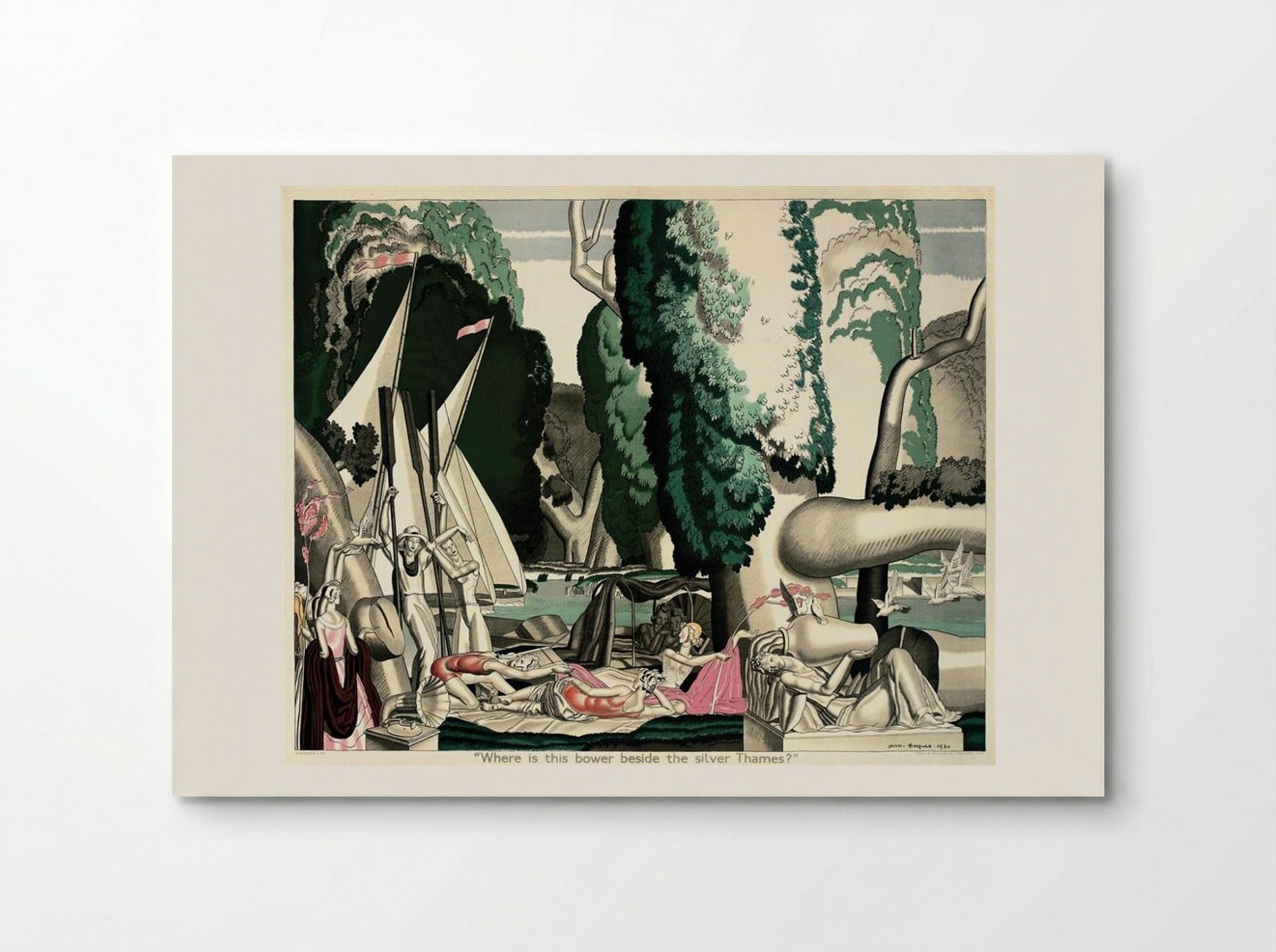 Where Is This Bower Beside the Silver Thames? - Jean Dupas - Poster