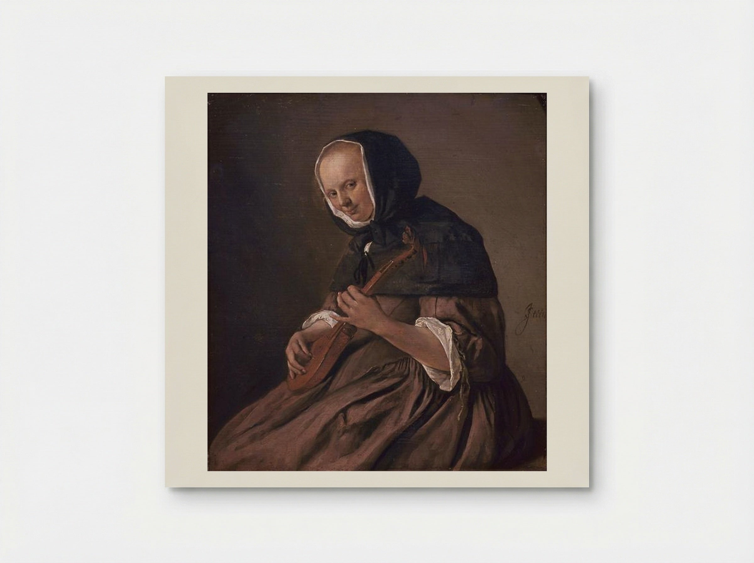 Woman Playing the Sistrum - Jan Steen - Poster