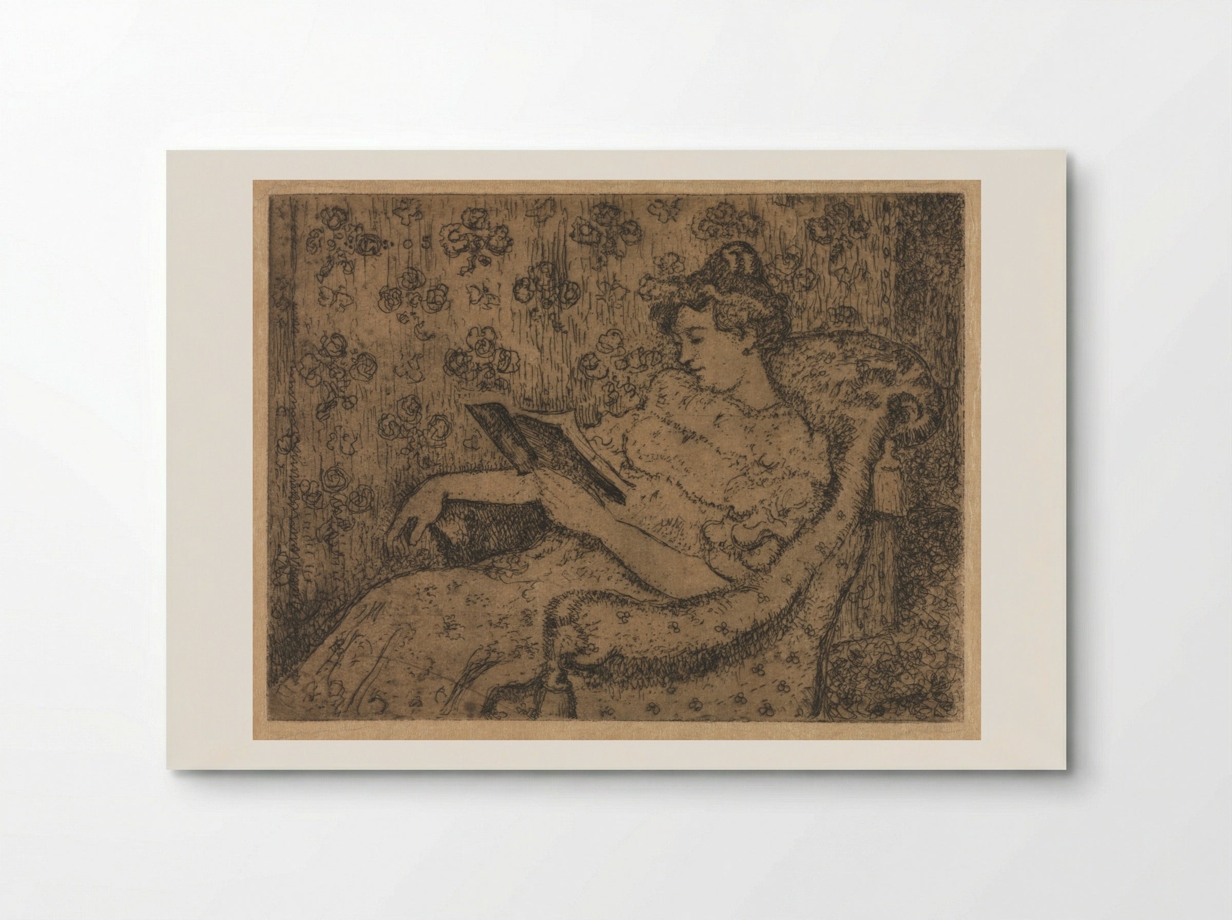 Woman Sitting Reading - Georges Lemmen - Poster