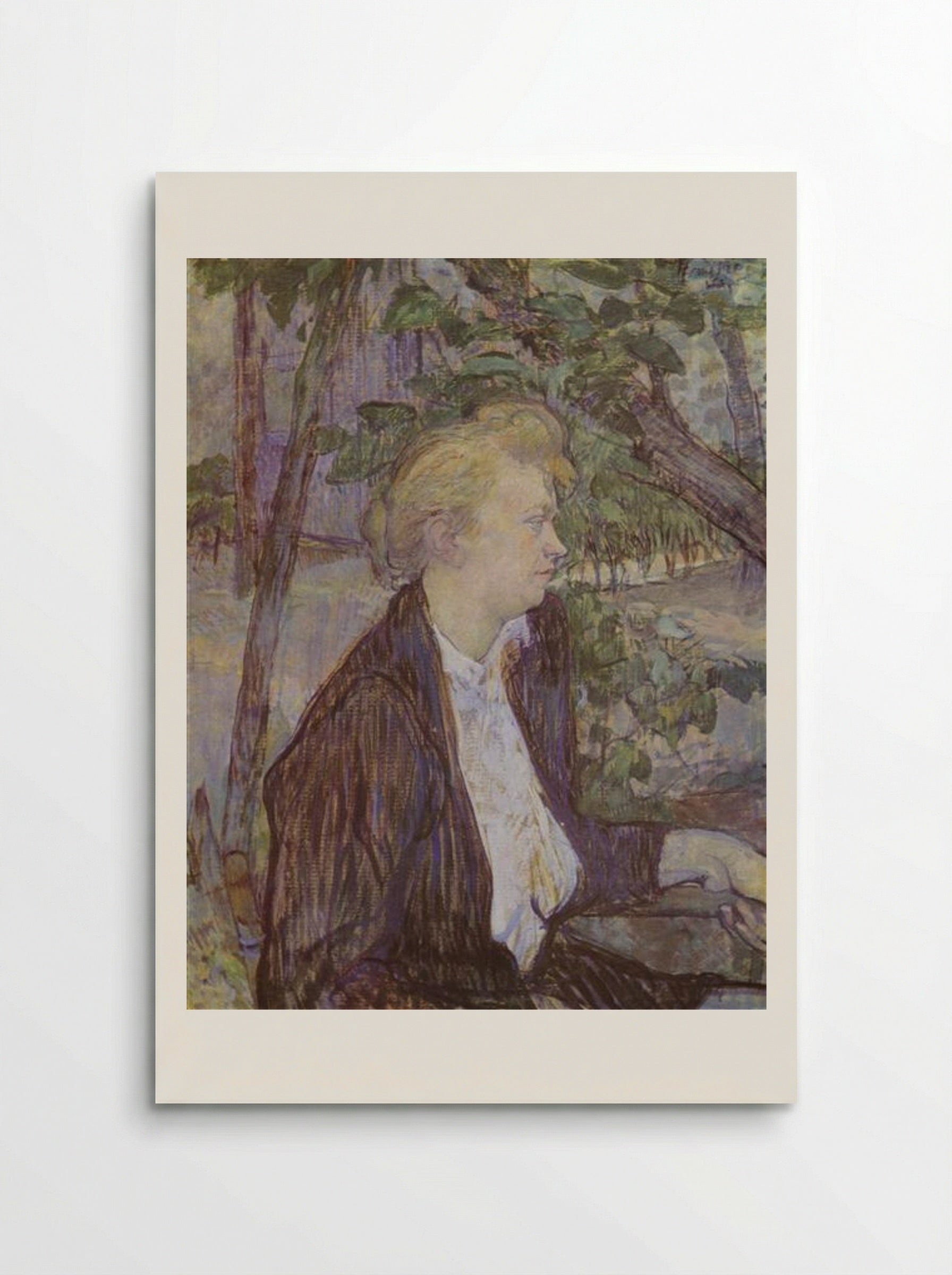 Woman in the Garden of Monsieur Forest - Henri de Toulouse-Lautrec - Poster