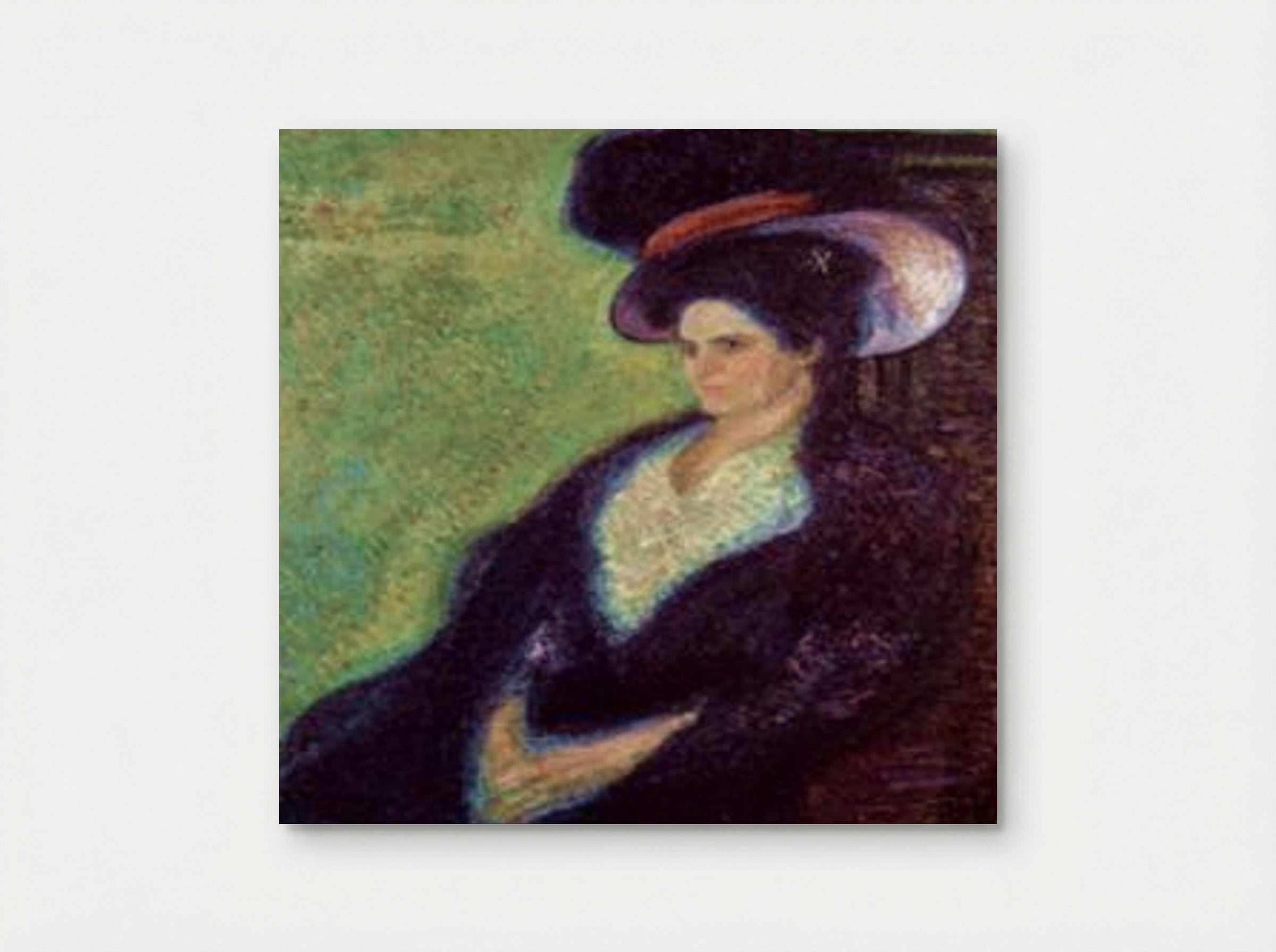 Woman with Feathered Hat - Richard Gerstl - Poster