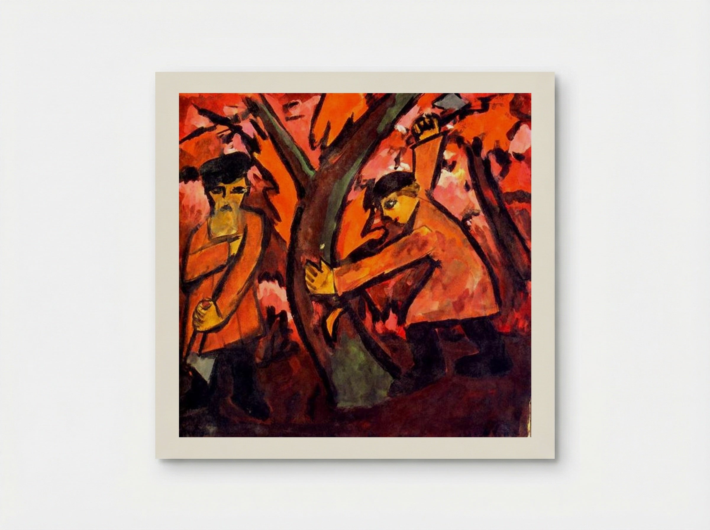 Woodcutters - Natalia Goncharova - Poster