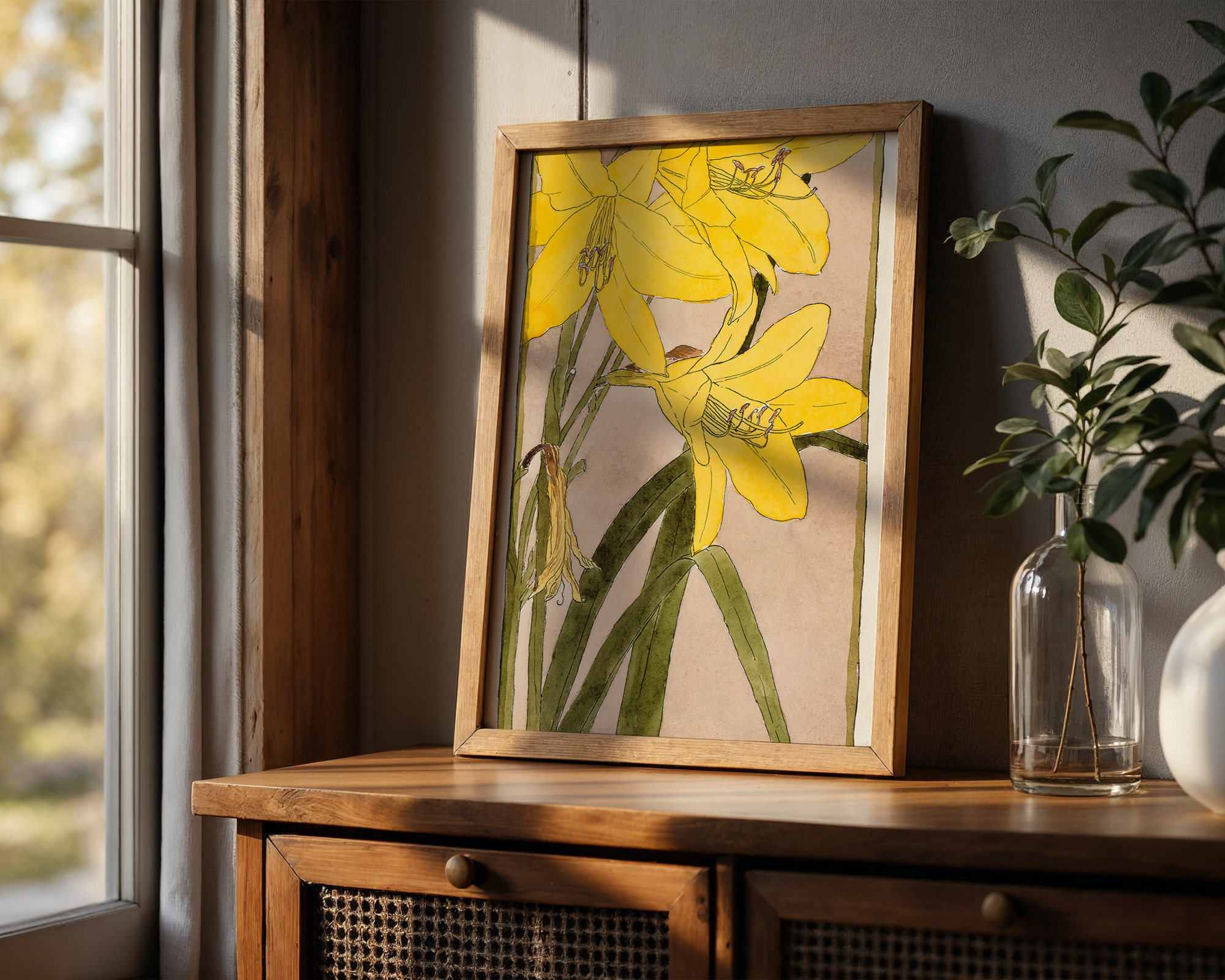 Yellow-Daylily-(1915)-by-Hannah-Borger-Overbeck mockup