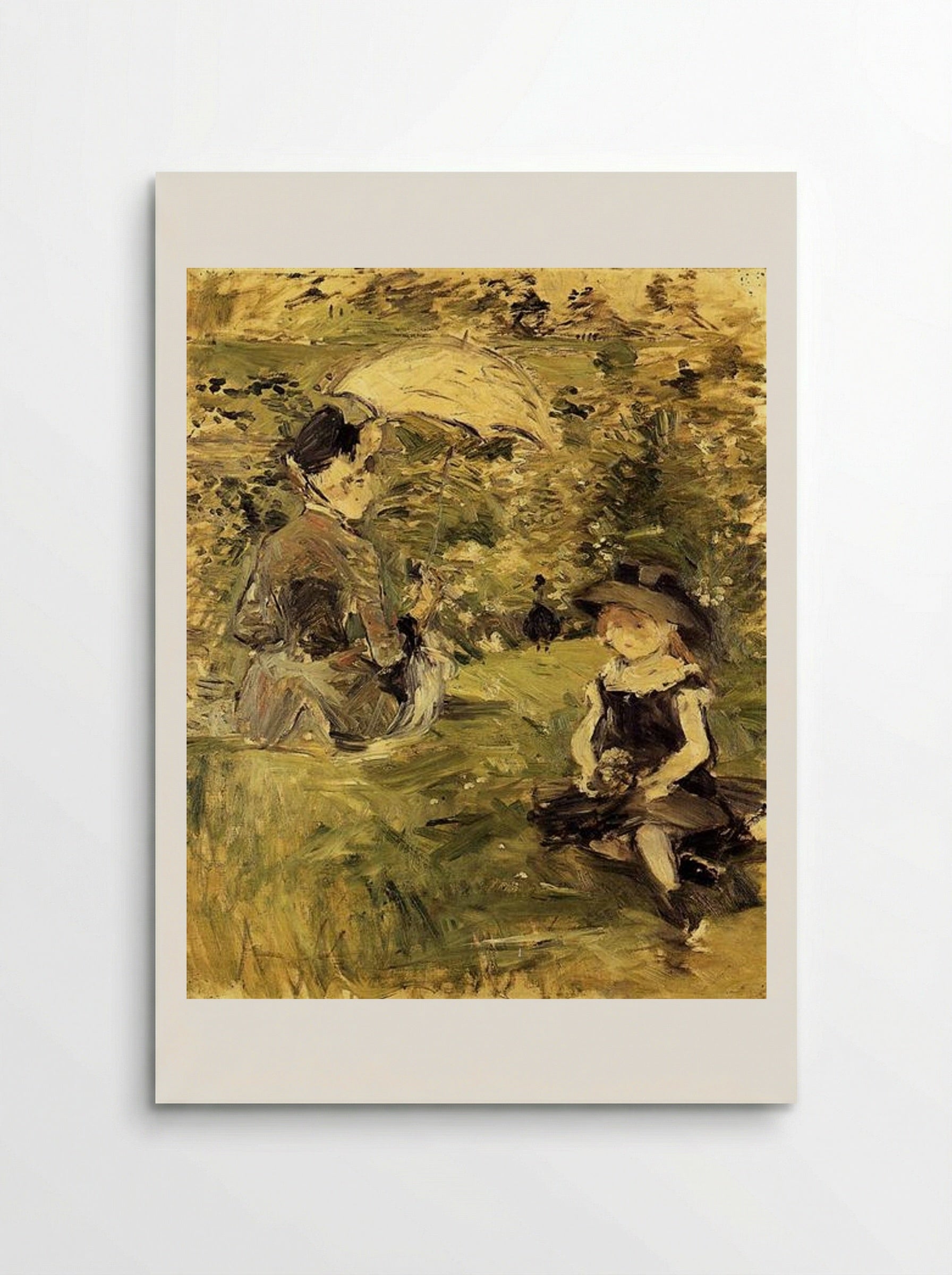 Young Woman and Child on an Isle - Berthe Morisot - Poster