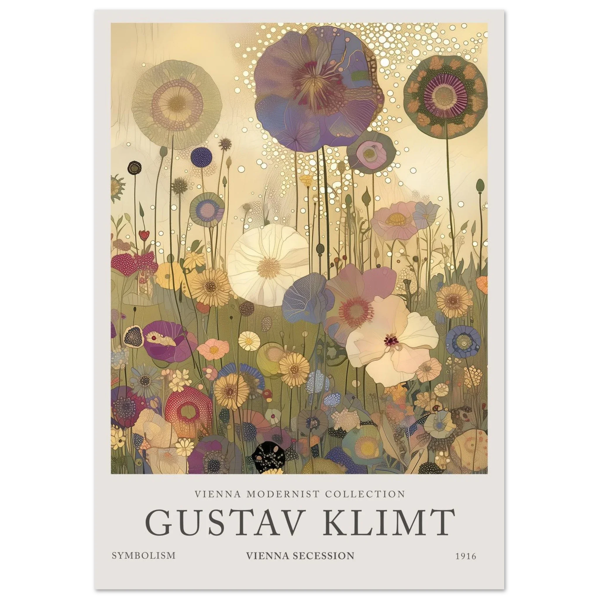 Golden Meadow Bloom – Gustav Klimt