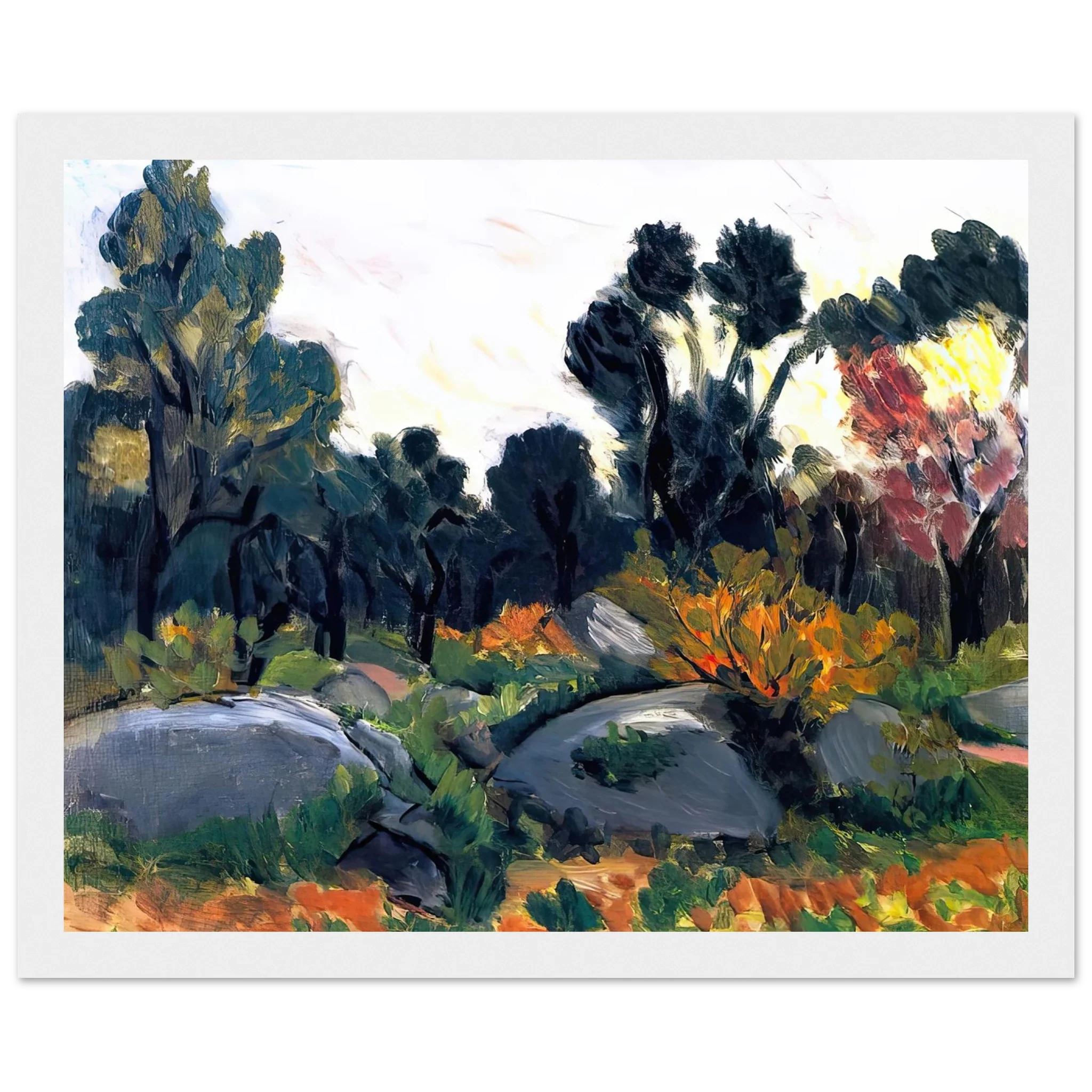 Rocks in the Vallée du Loup by Henri Matisse – Fauvist Mountain Landscape Print