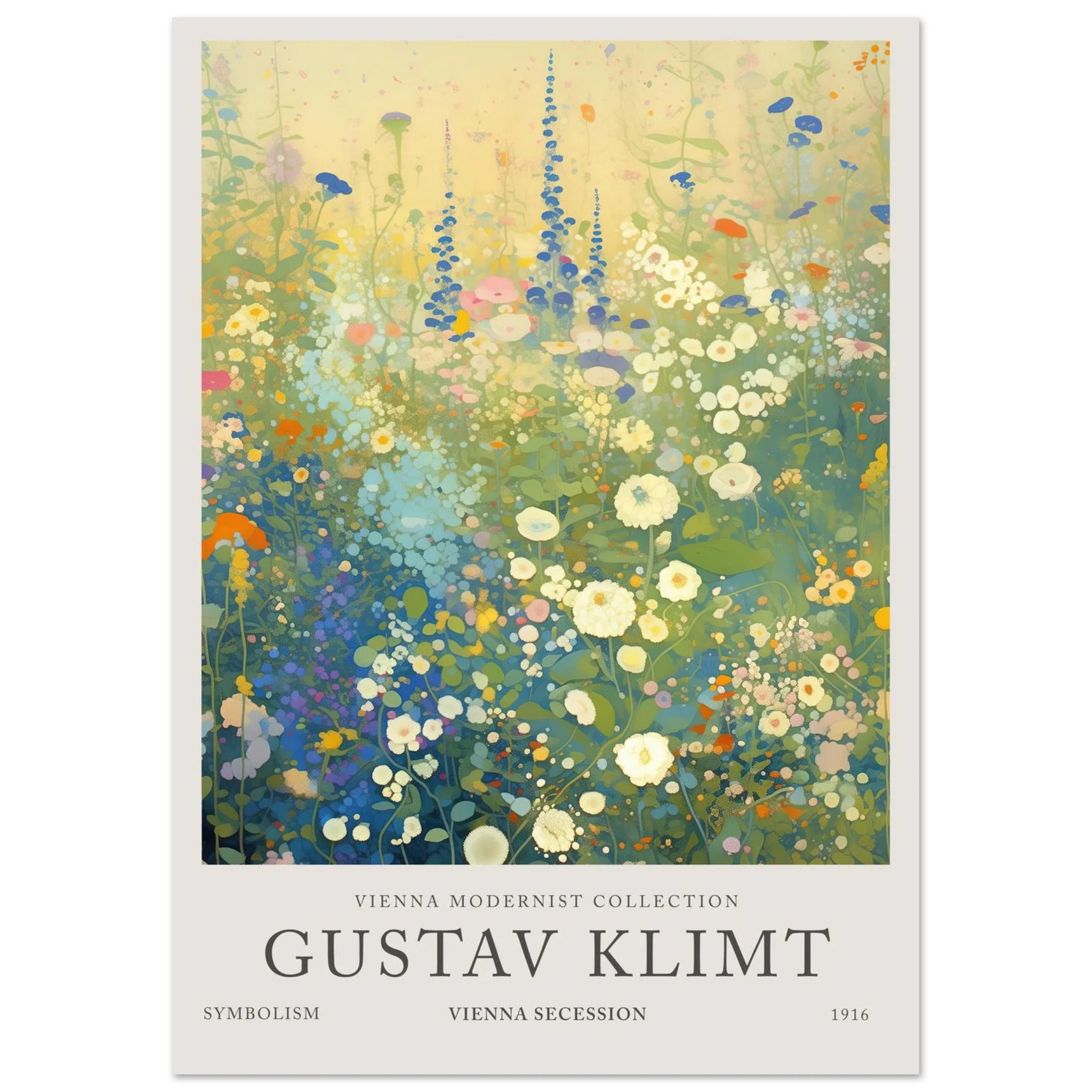 Blue Harmony Garden - Gustav Klimt