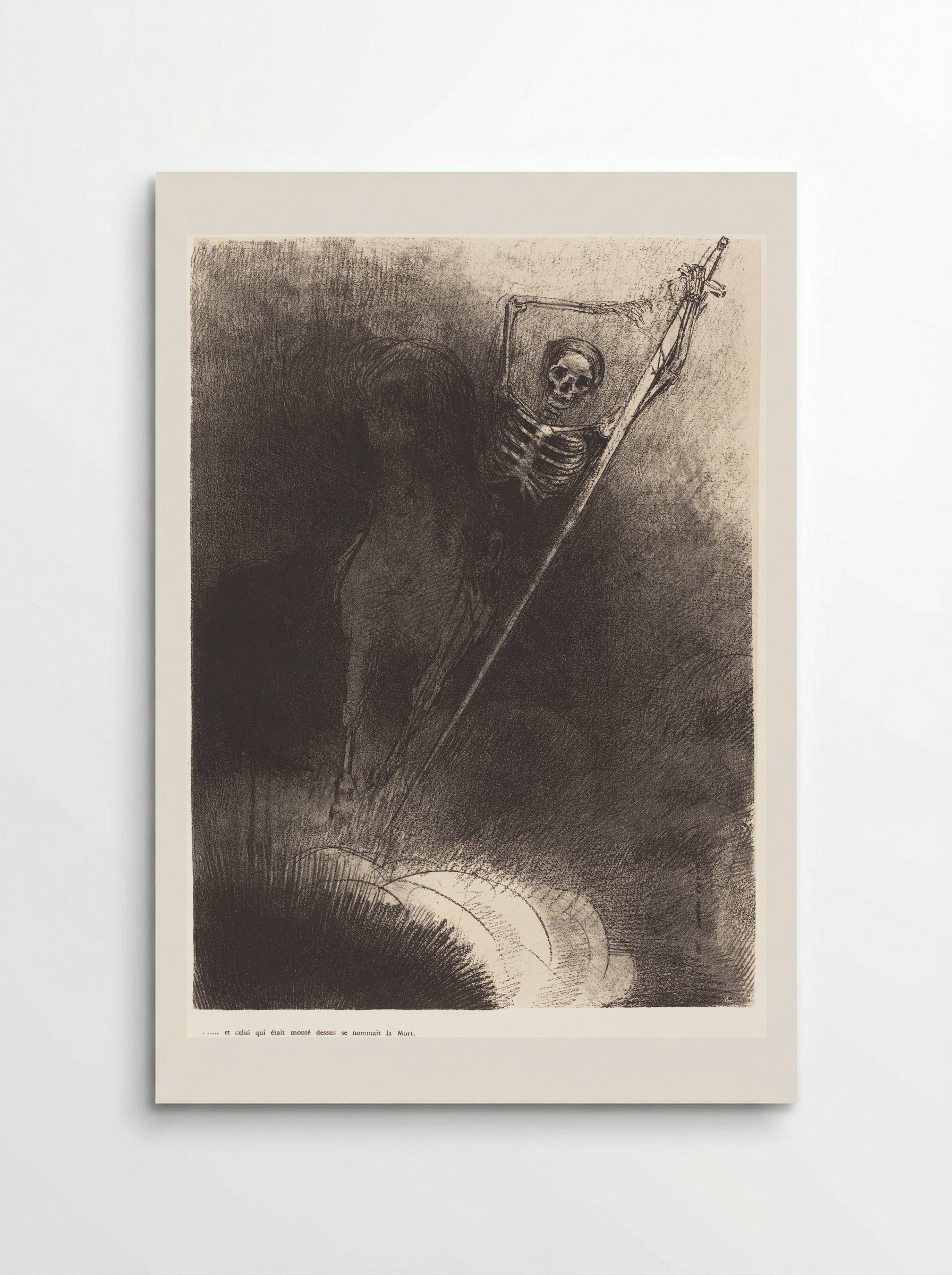 .... and his name that sat on him was Death. - Odilon Redon - Poster