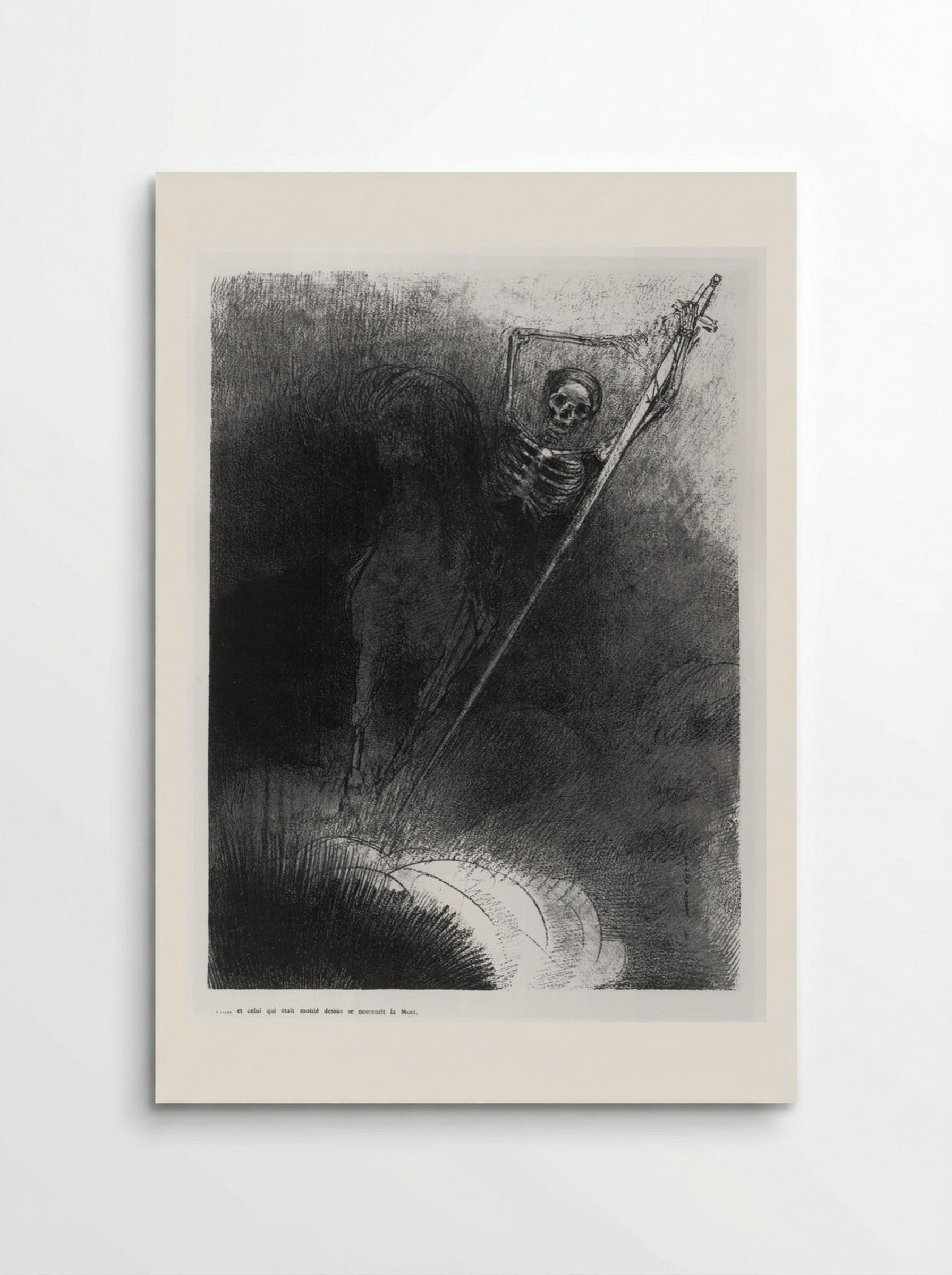 .... and his name that sat on him was Death. - Odilon Redon - Poster